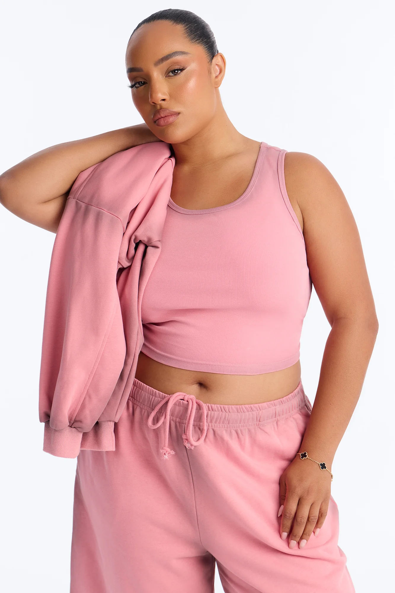 Sam French Terry 3 Piece Jort Set - Pink - Image 7