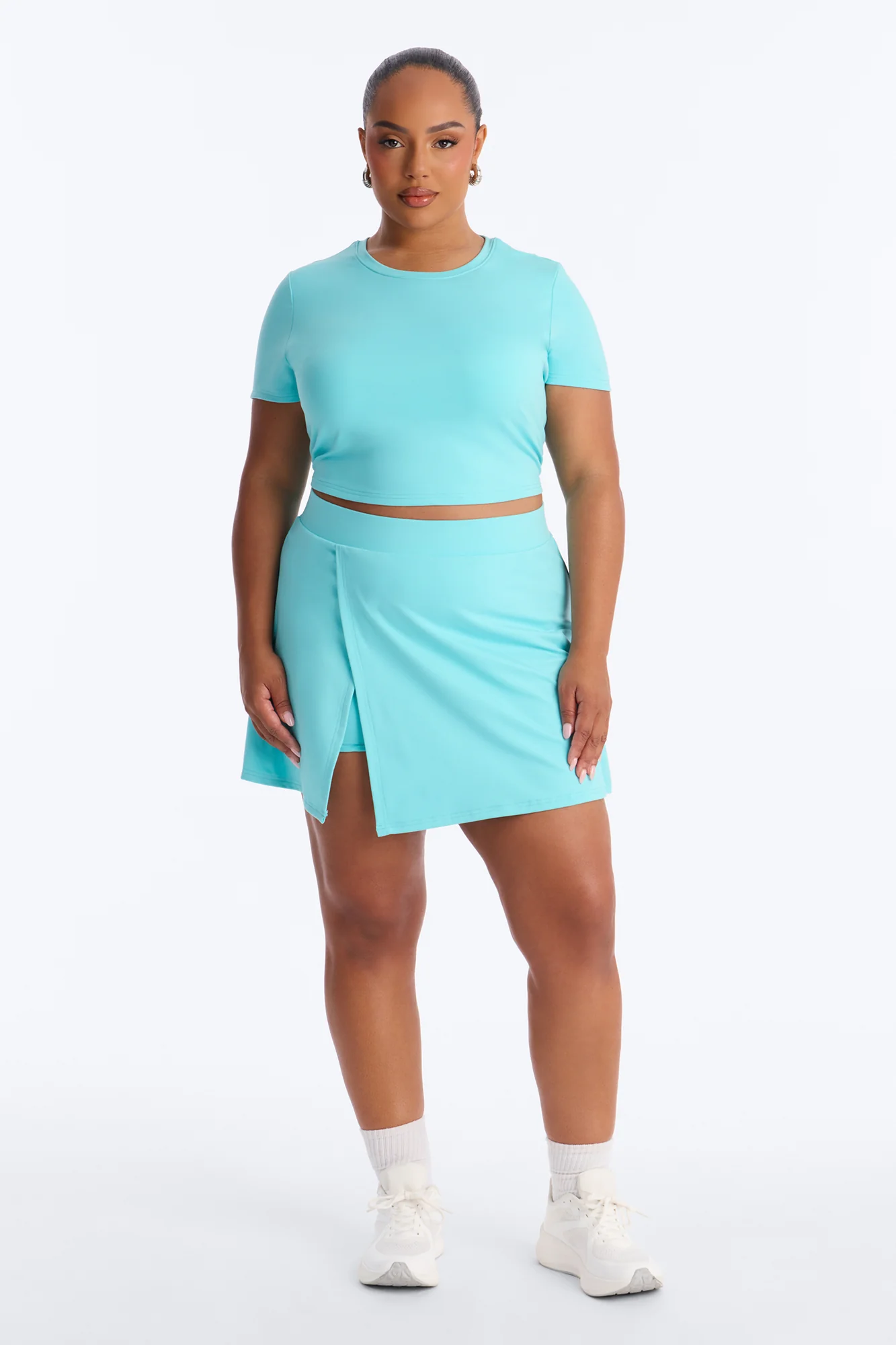 Sandy Mini Skirt Set - Aqua - Image 5