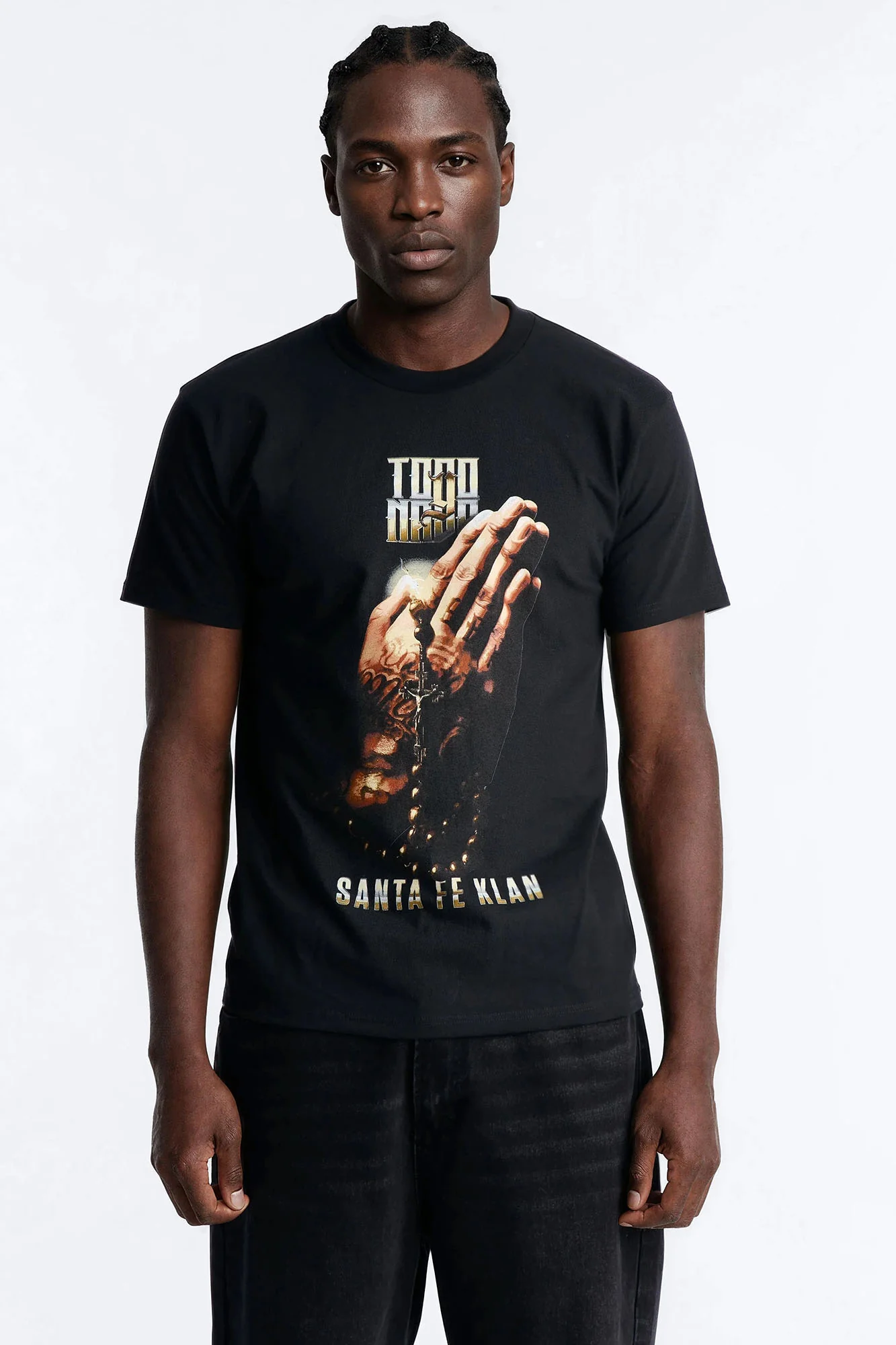 Santa Fe Klan Praying Hands Short Sleeve Tee - Black