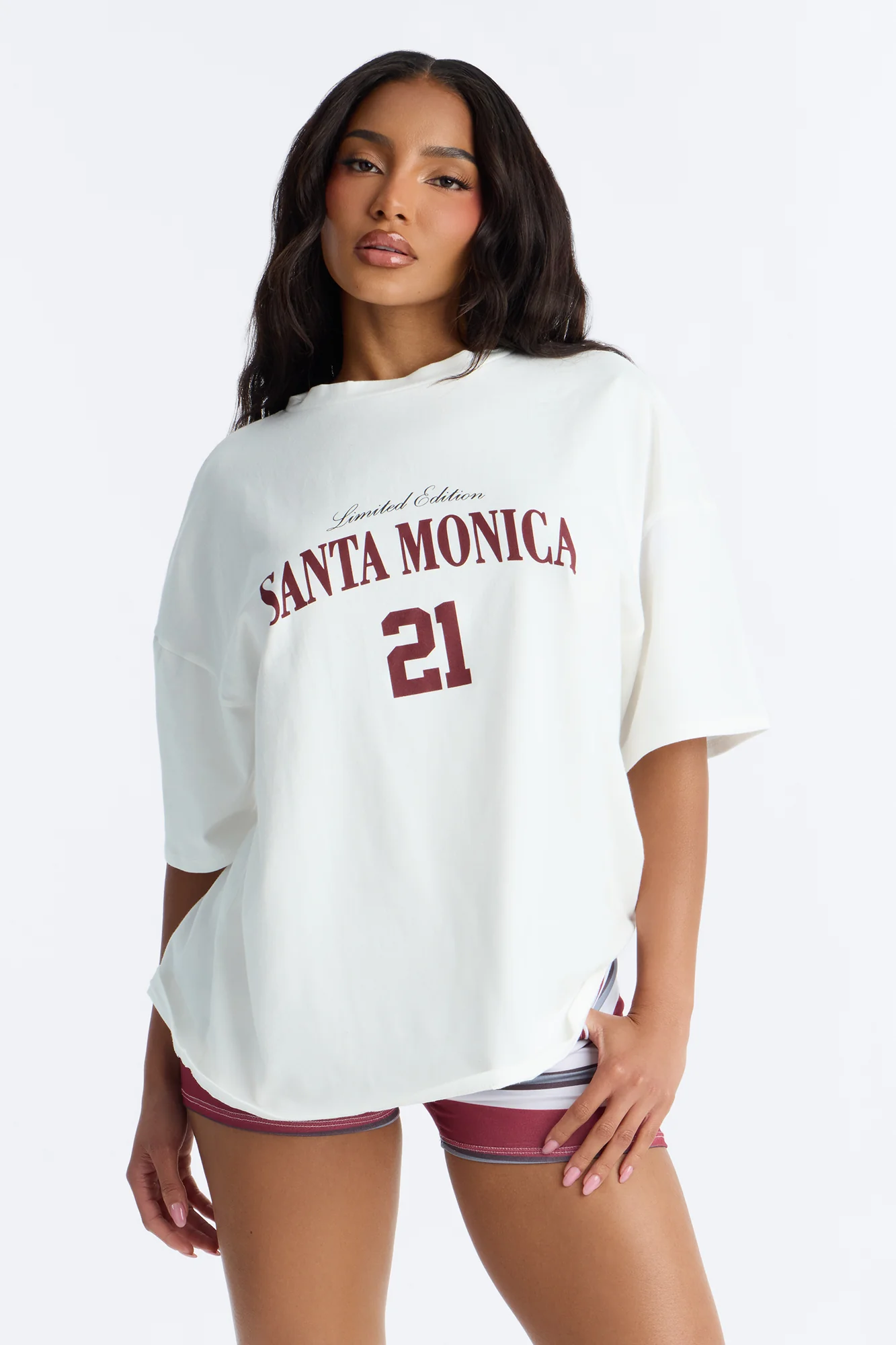 Santa Monica Summer Short Set - Burgundy/combo - Image 2