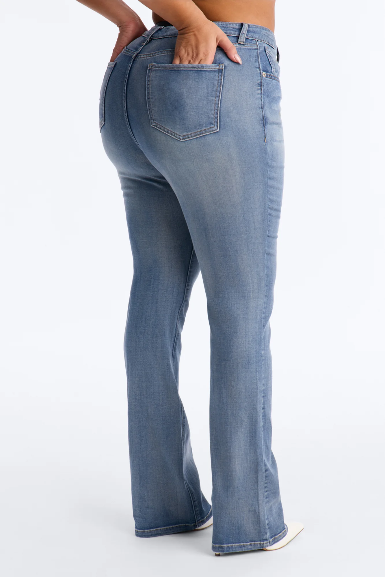 Santa Rosa Soft Stretch High Rise Bootcut Jeans - Light Wash - Image 7