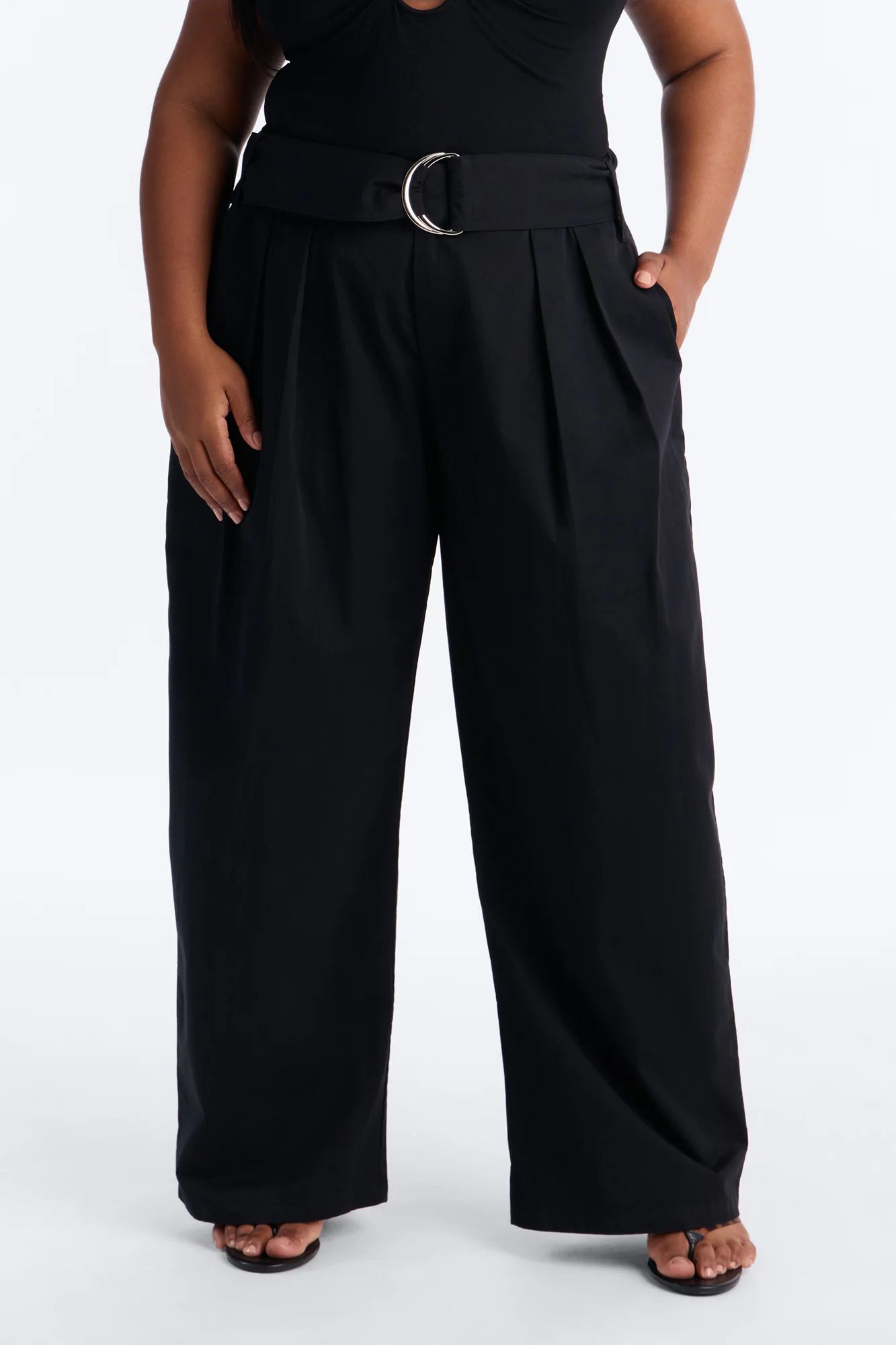 Santee Barrel Belted Pant - Black - Image 6