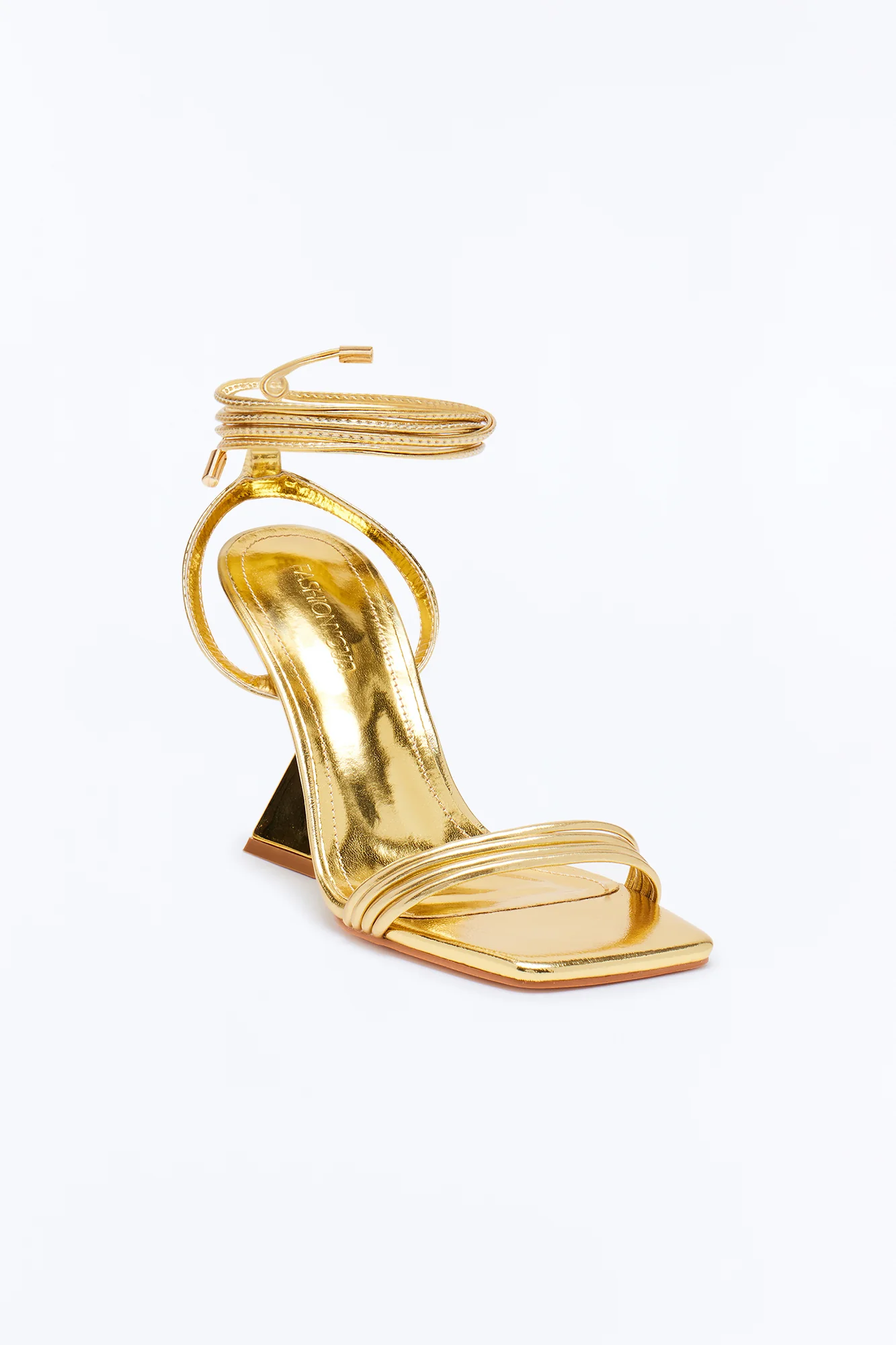 Saphira Wrap Up Novelty Wedges - Gold - Image 2