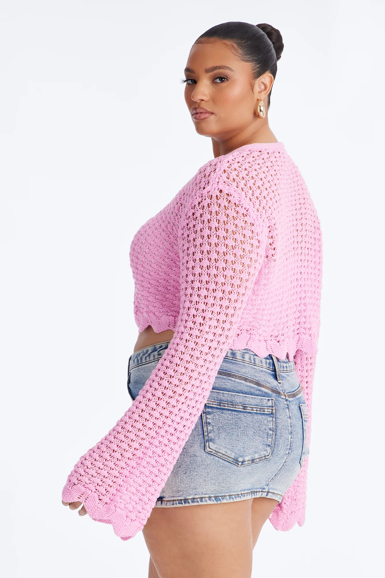 Sasha Crochet Cardigan - Pink - Image 8
