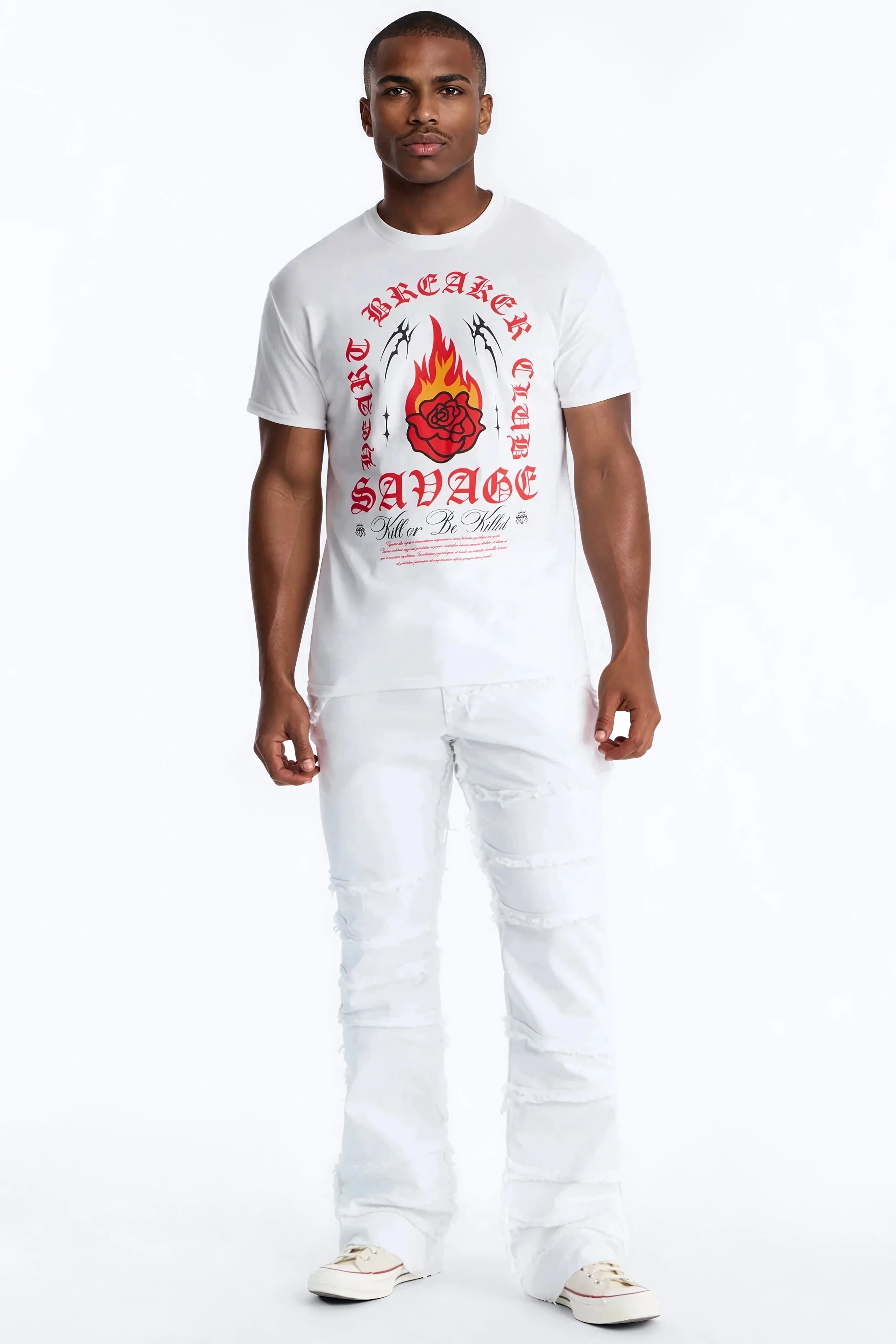 Savage Heart Breaker Club Short Sleeve Tee - White - Image 2