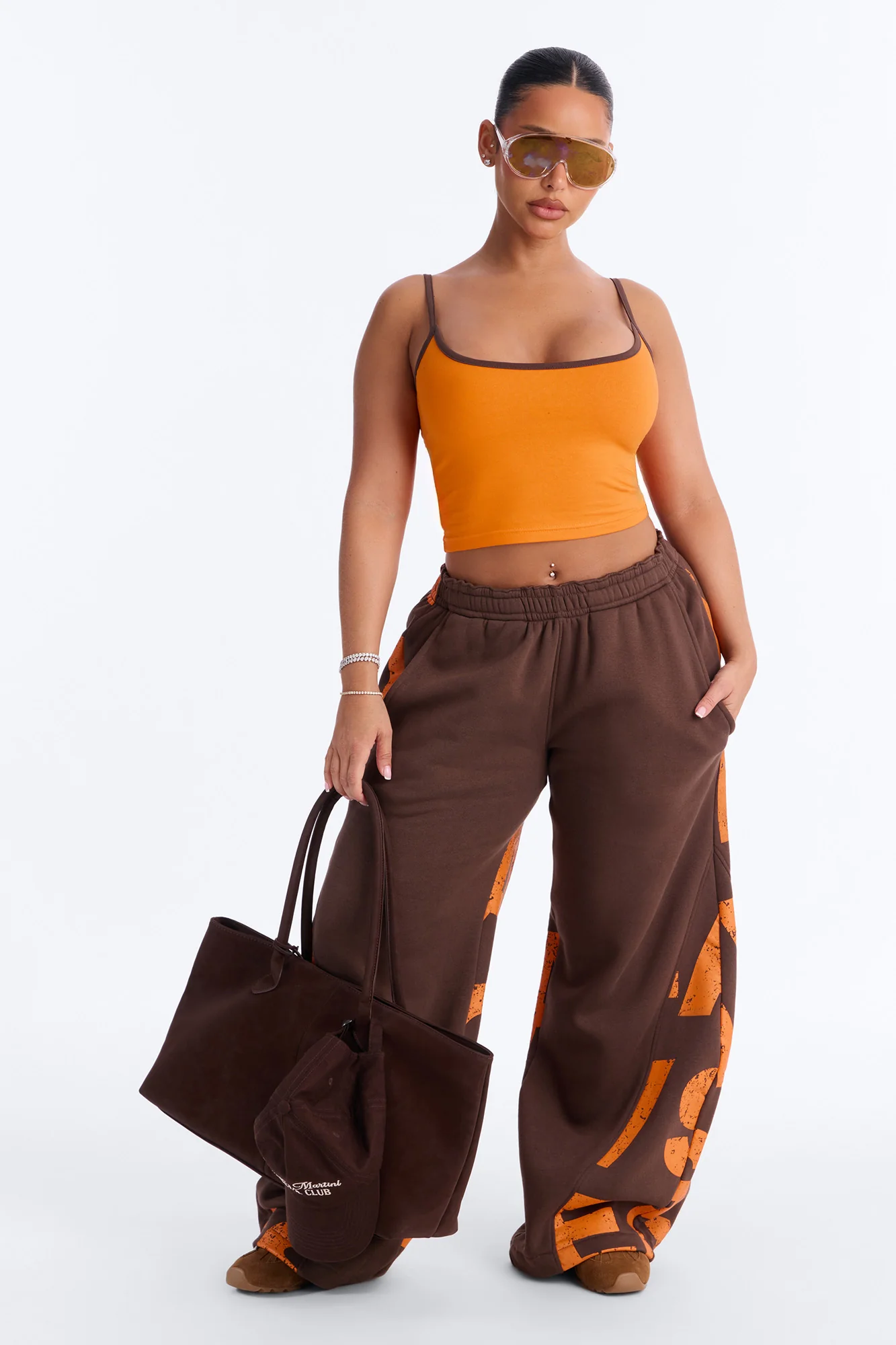 Savage Mode Fleece Pant Set - Orange/combo