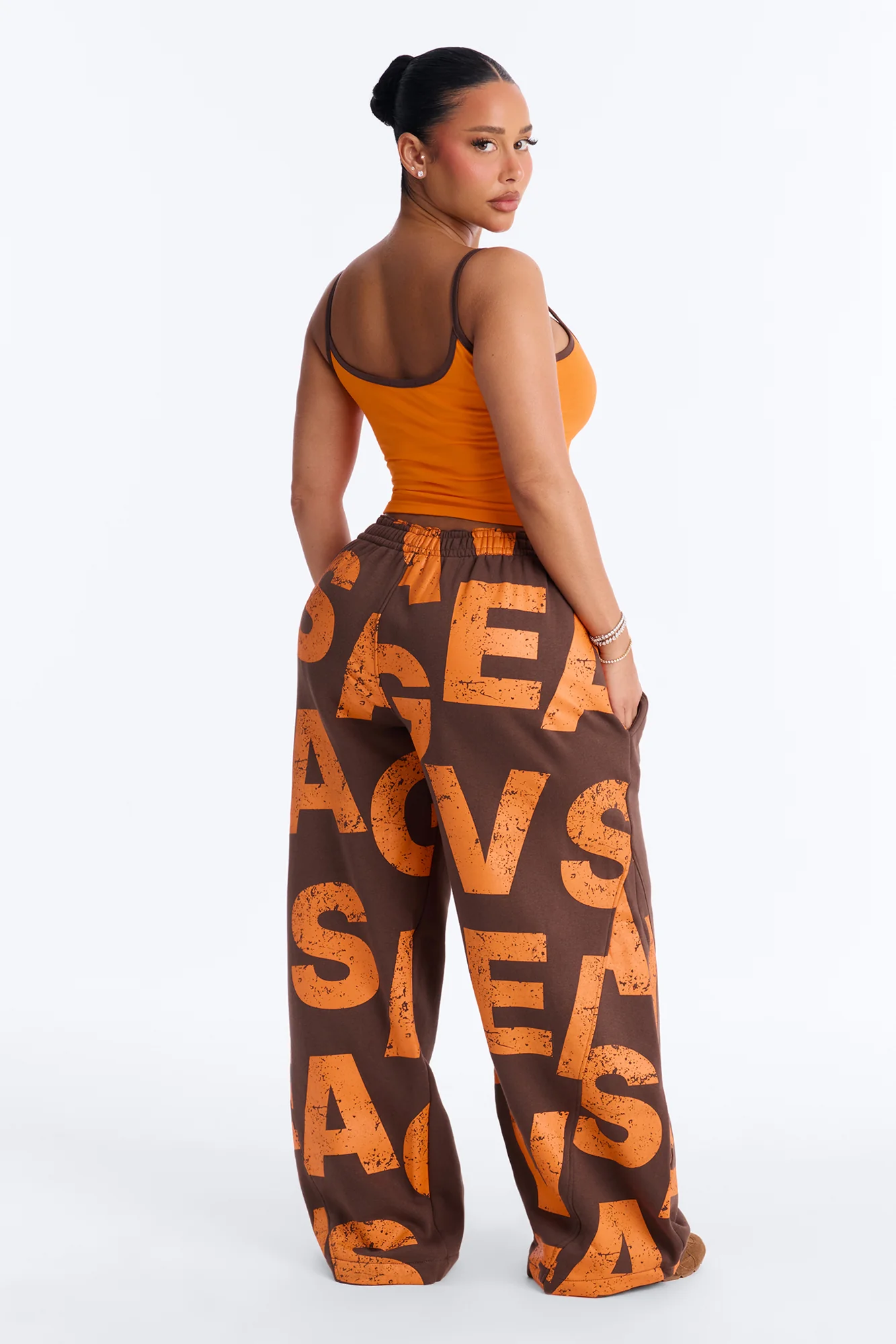 Savage Mode Fleece Pant Set - Orange/combo - Image 4