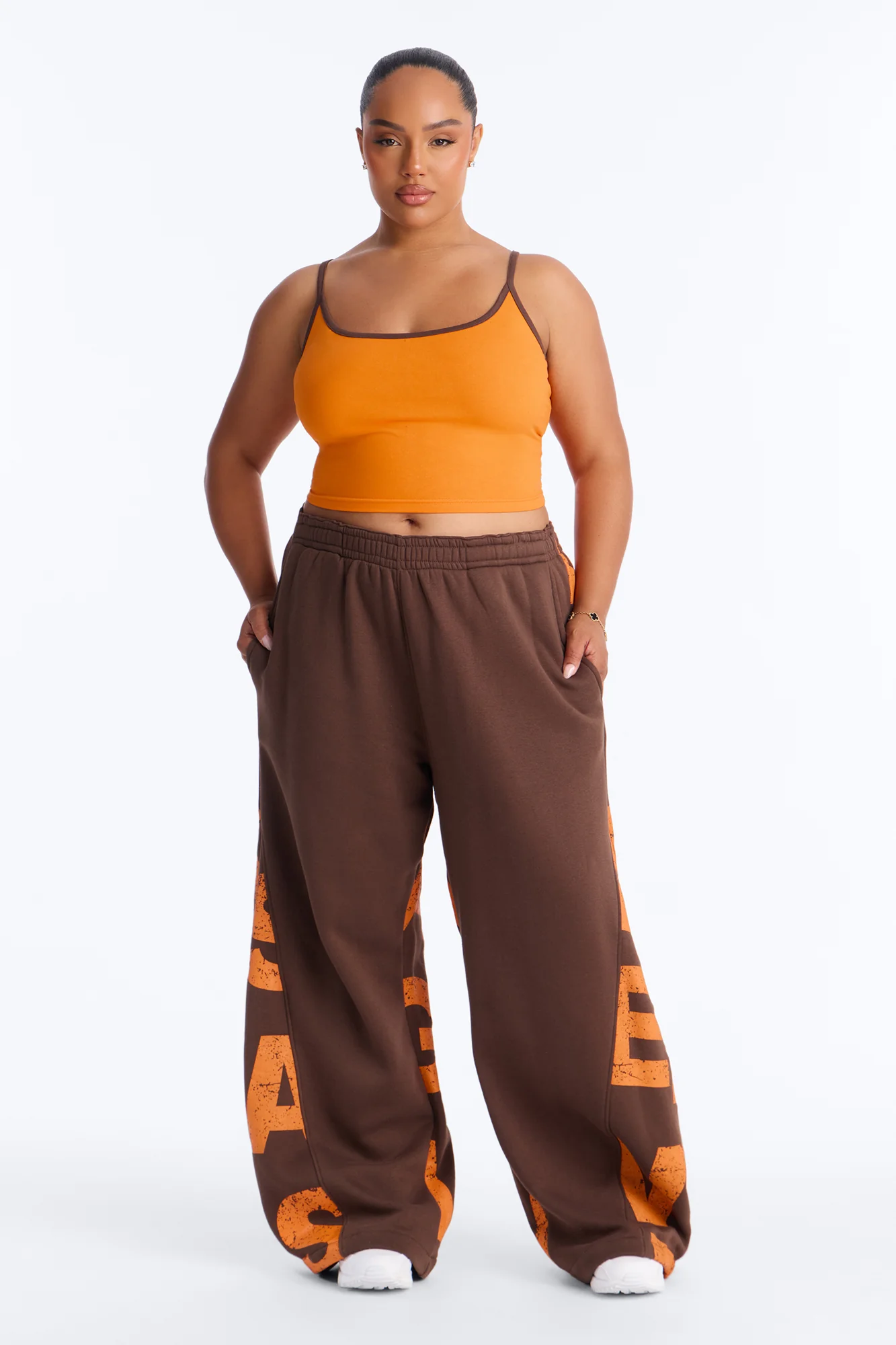 Savage Mode Fleece Pant Set - Orange/combo - Image 5