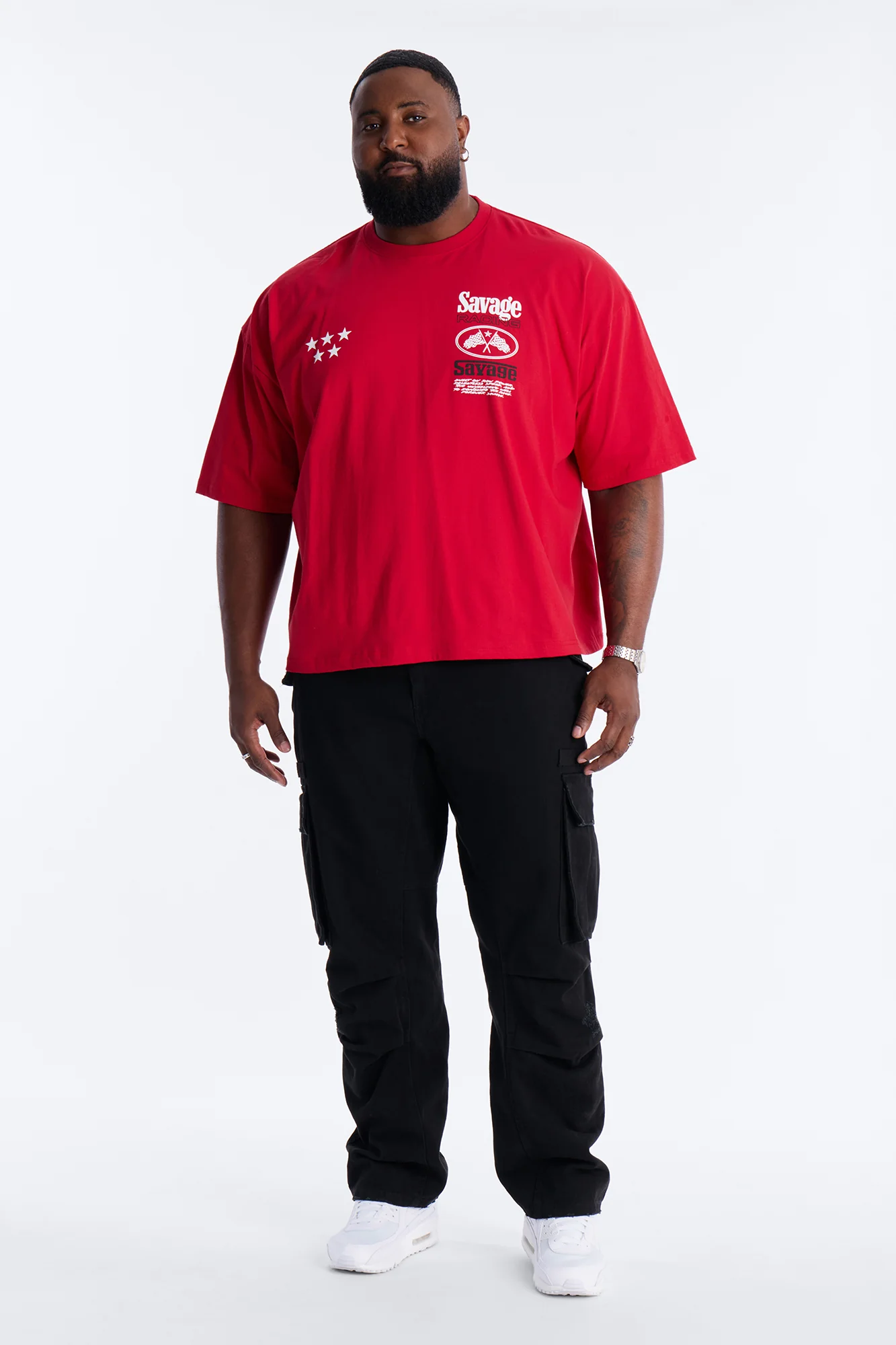 Savage Racing Insticts Boxy Short Sleeve Tee - Red - Image 6
