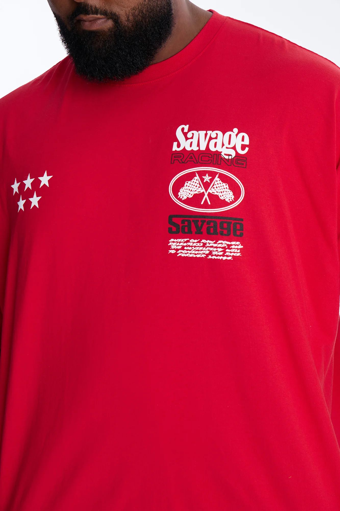 Savage Racing Insticts Boxy Short Sleeve Tee - Red - Image 7