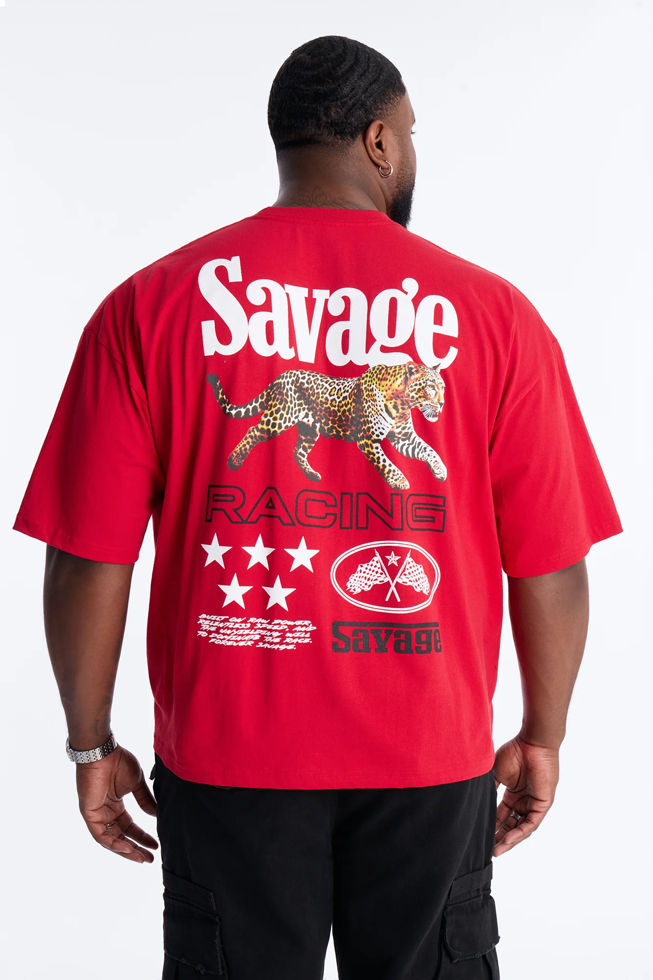 Savage Racing Insticts Boxy Short Sleeve Tee - Red - Image 8