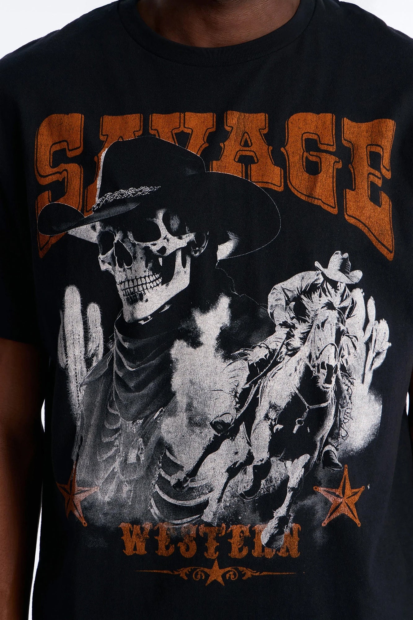 Savage Urban Outlaw Oversized Short Sleeve Tee - Black - Image 3