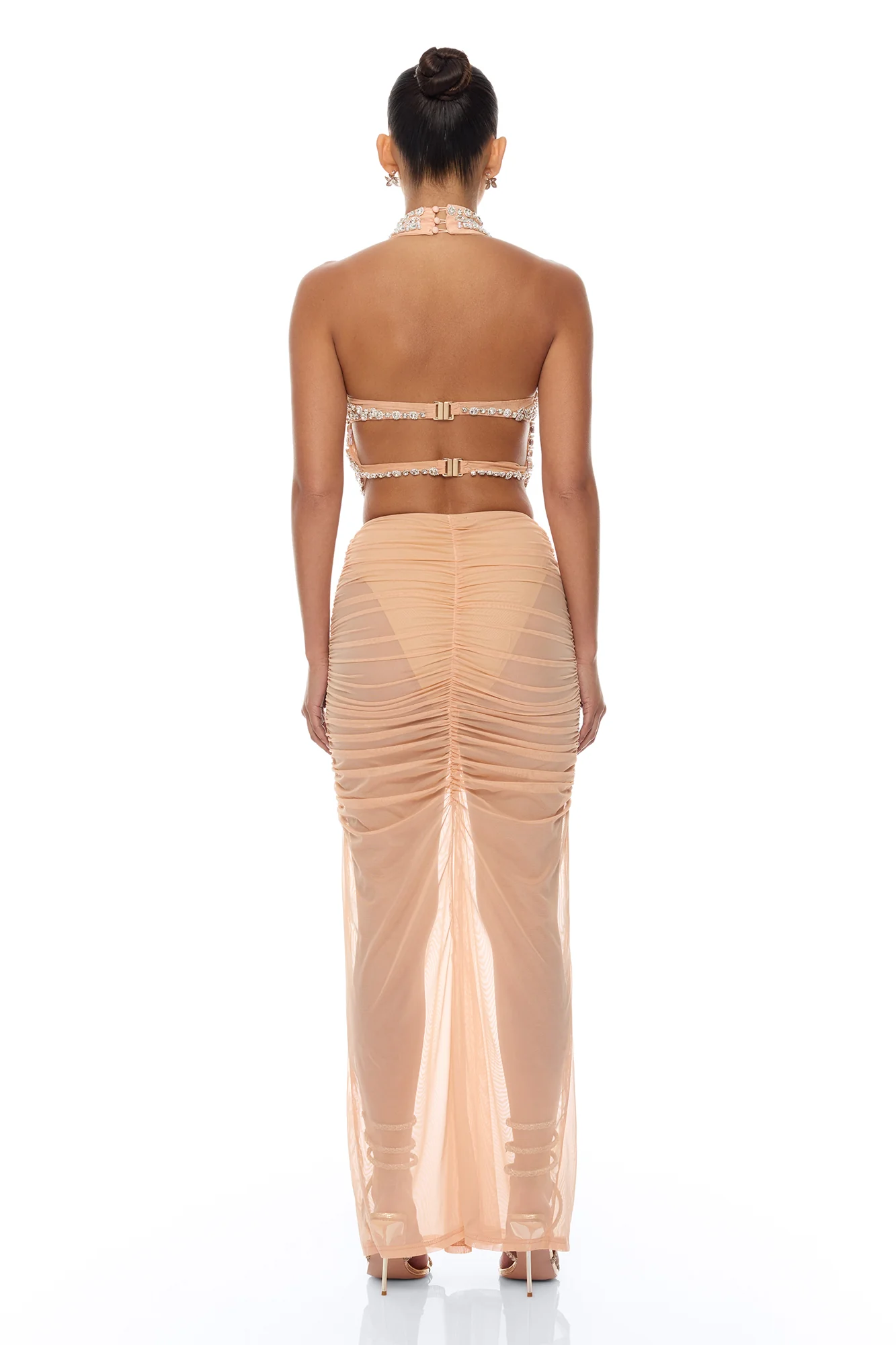 Savanna Rhinestone Skirt Set - Nude/combo - Image 5