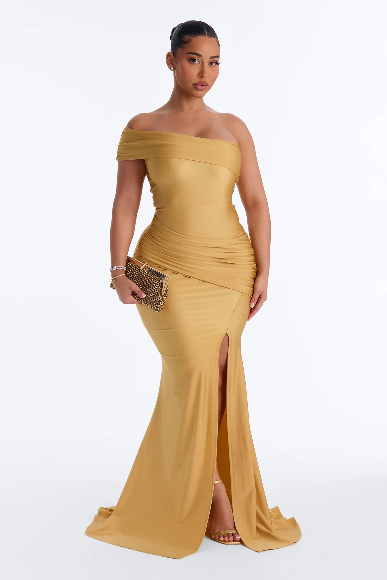 Save A Dance Maxi Dress - Gold