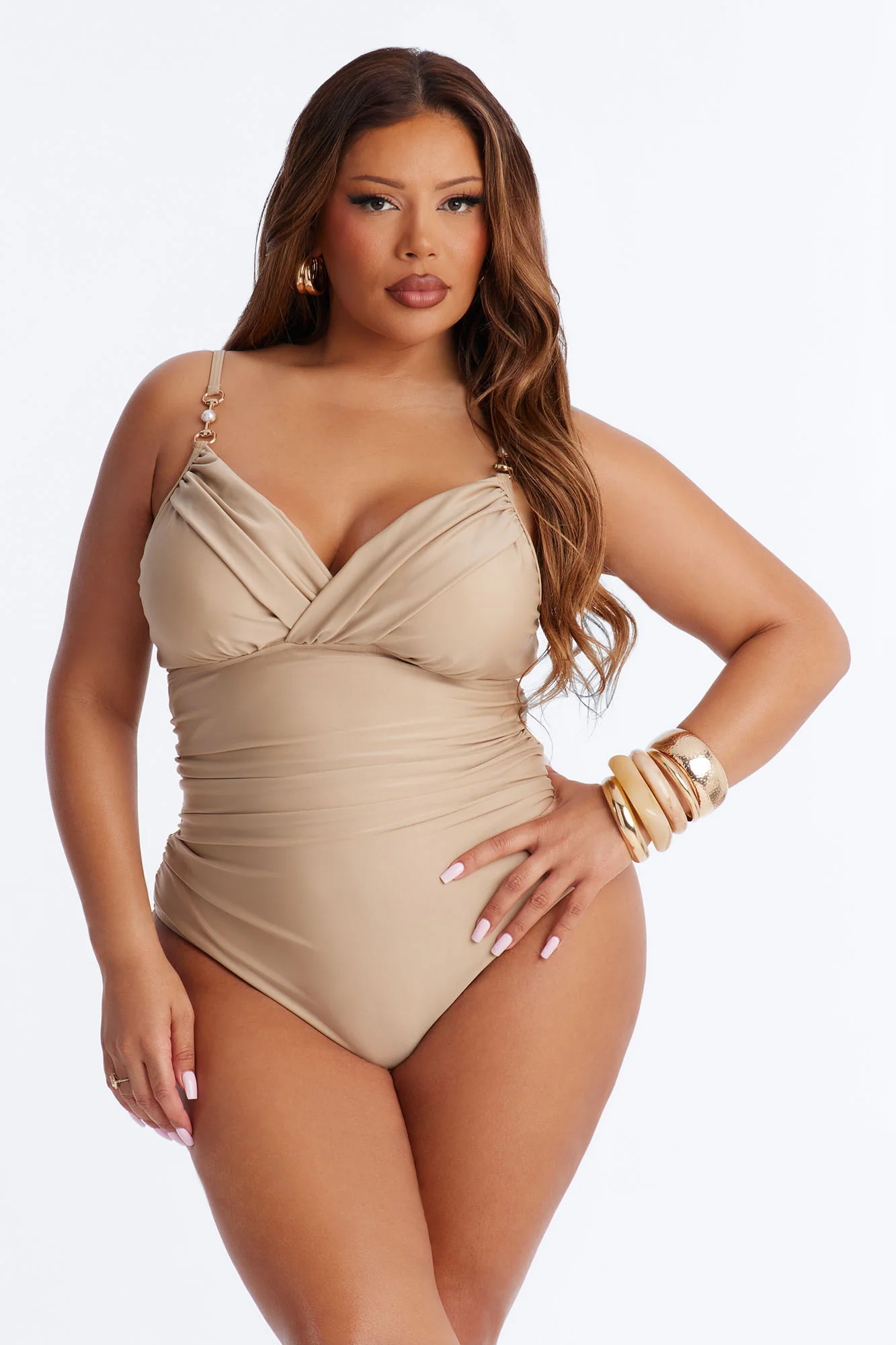 Savoring Summer 1 Piece Swimsuit - Olive - Image 4