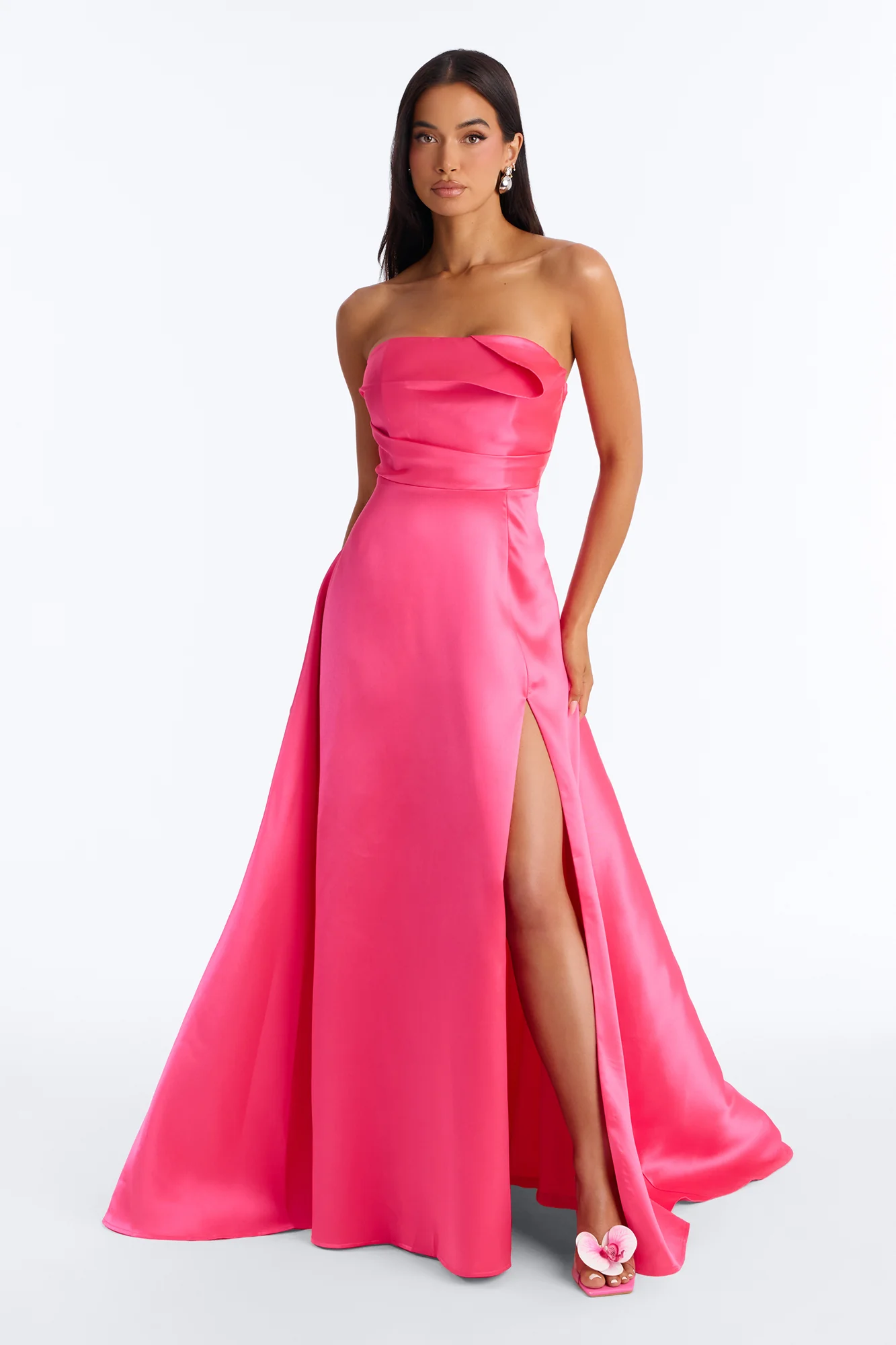 Say I Do Taffeta Gown - Pink