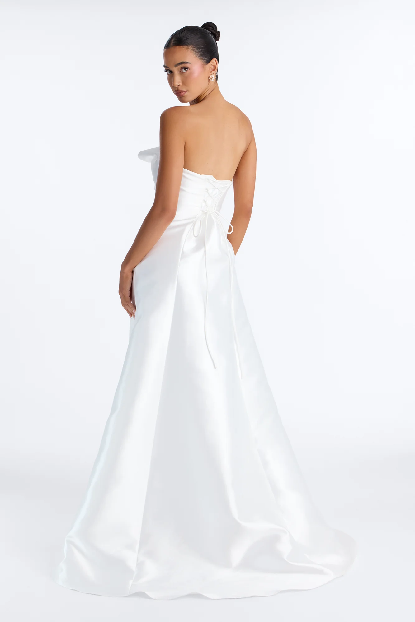 Say I Do Taffeta Gown - White - Image 4