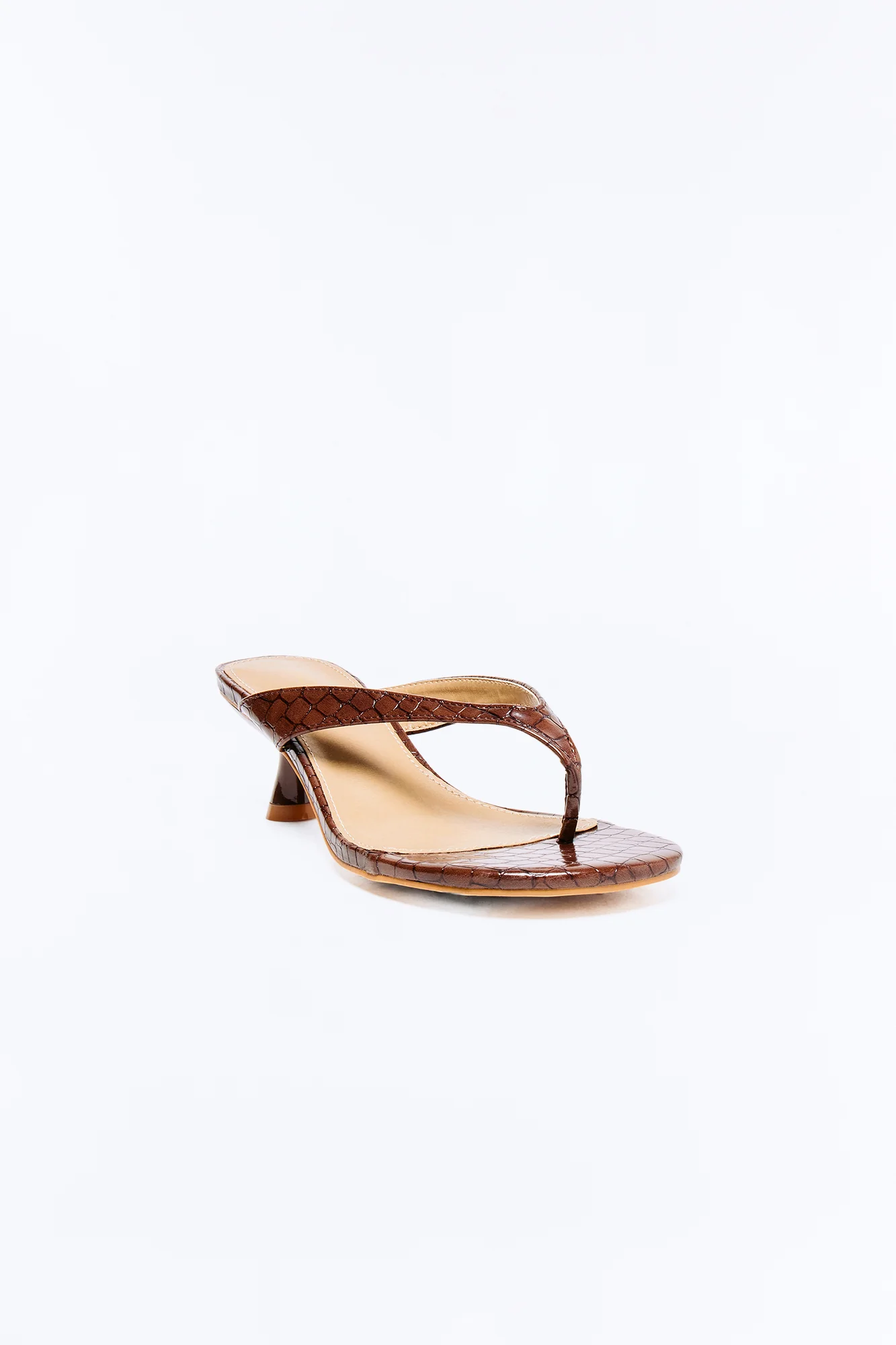 Sayer Thong Kitten Heels - Brown