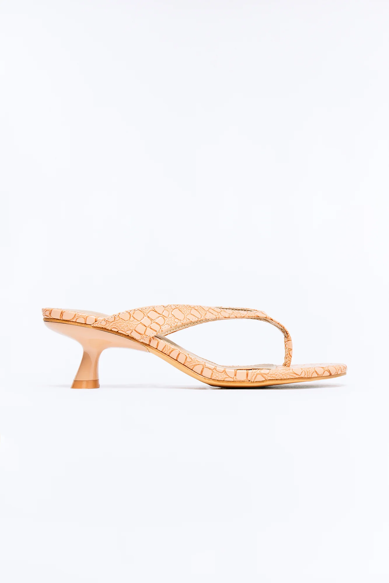 Sayer Thong Kitten Heels - Tan - Image 2