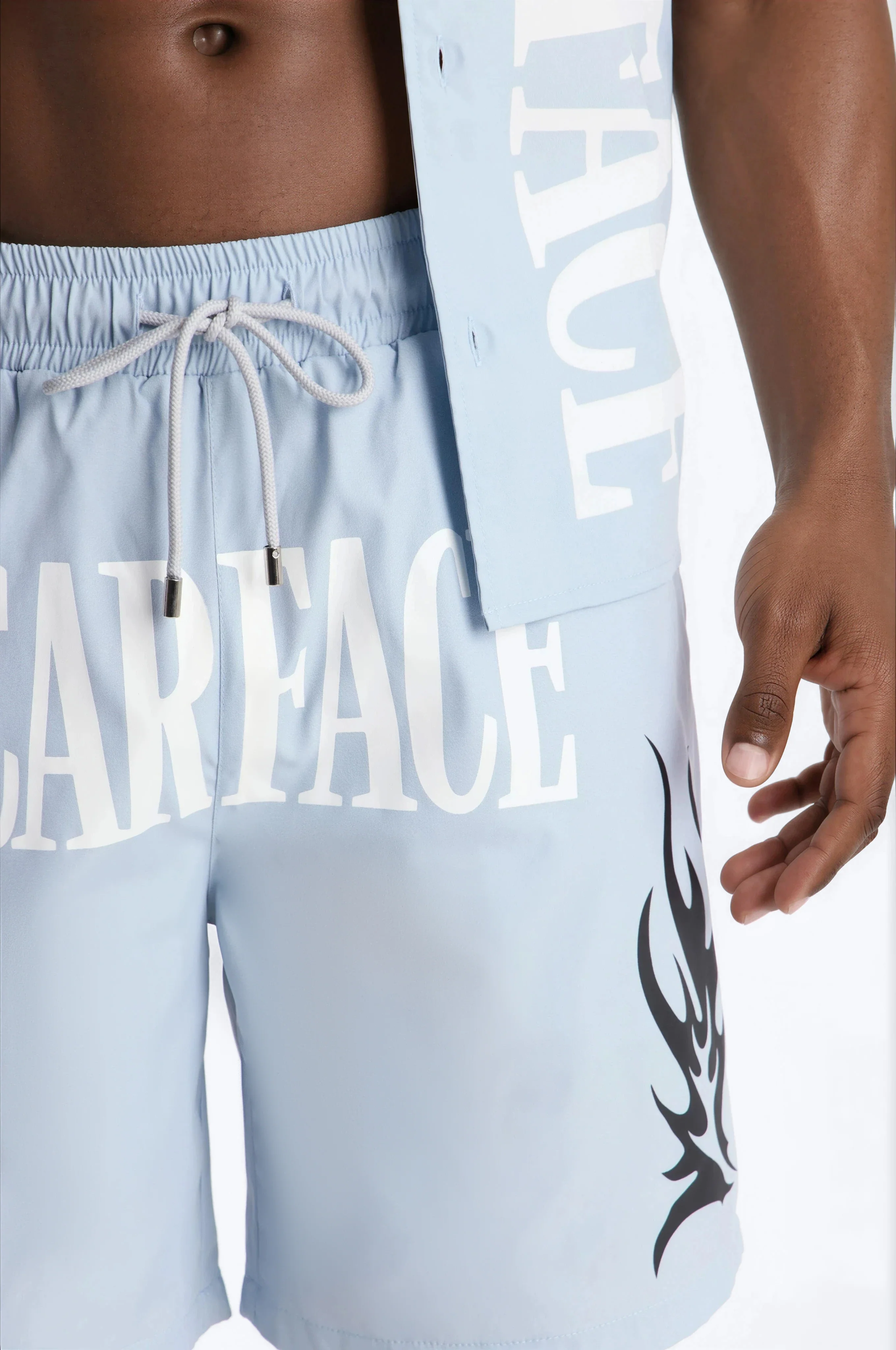 Scarface Coast Swim Trunk 7″ - Light Blue - Image 3