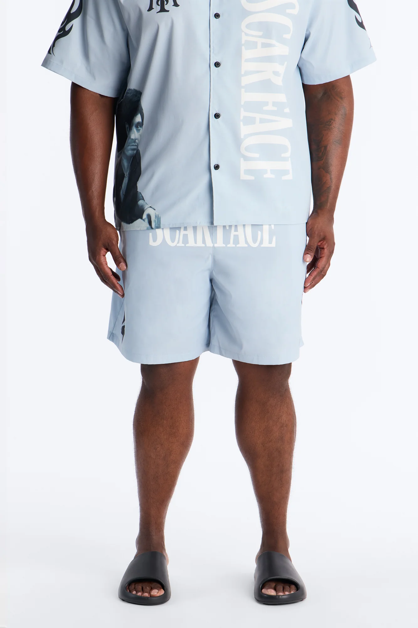Scarface Coast Swim Trunk 7″ - Light Blue - Image 5