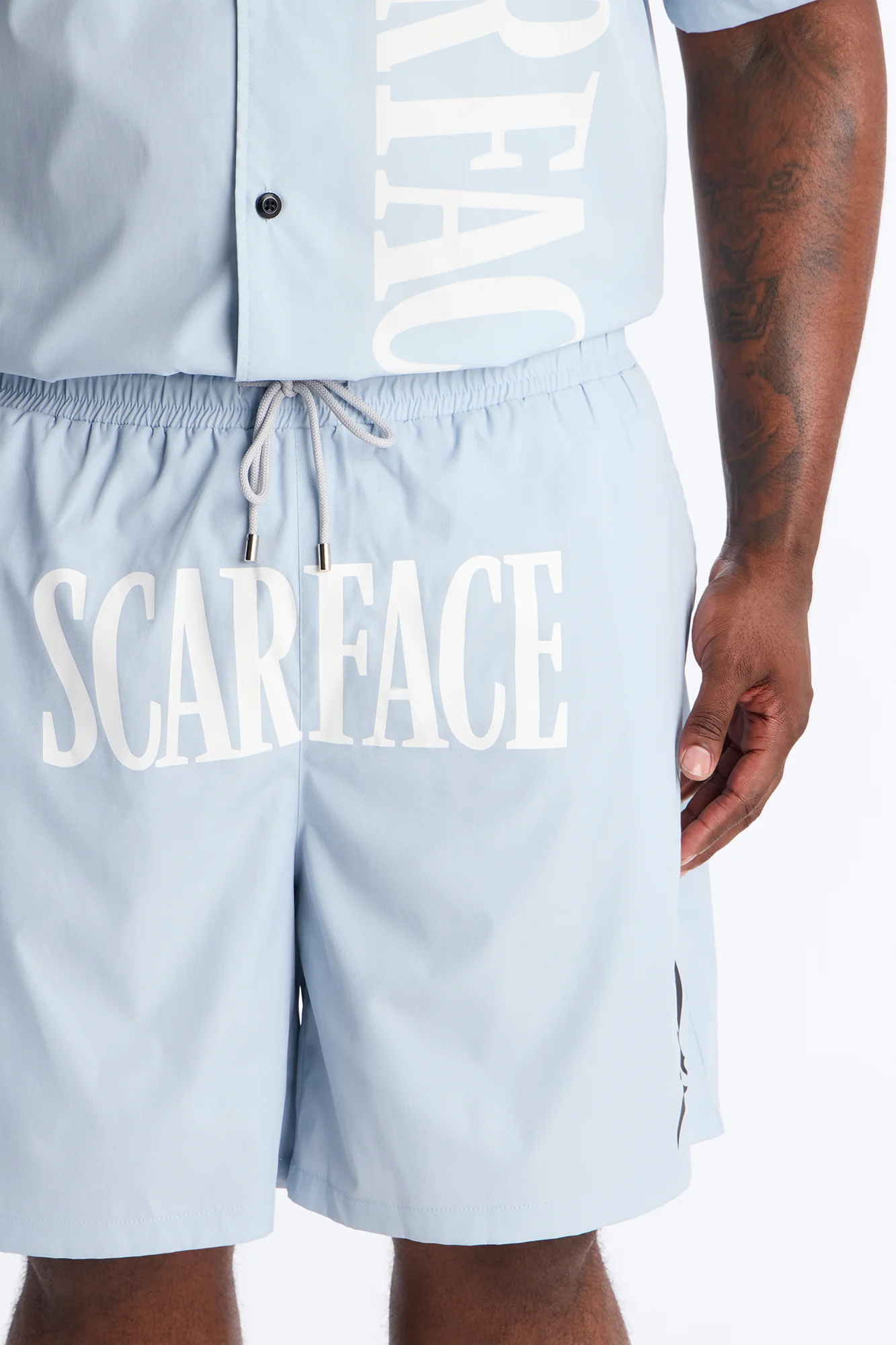 Scarface Coast Swim Trunk 7″ - Light Blue - Image 7