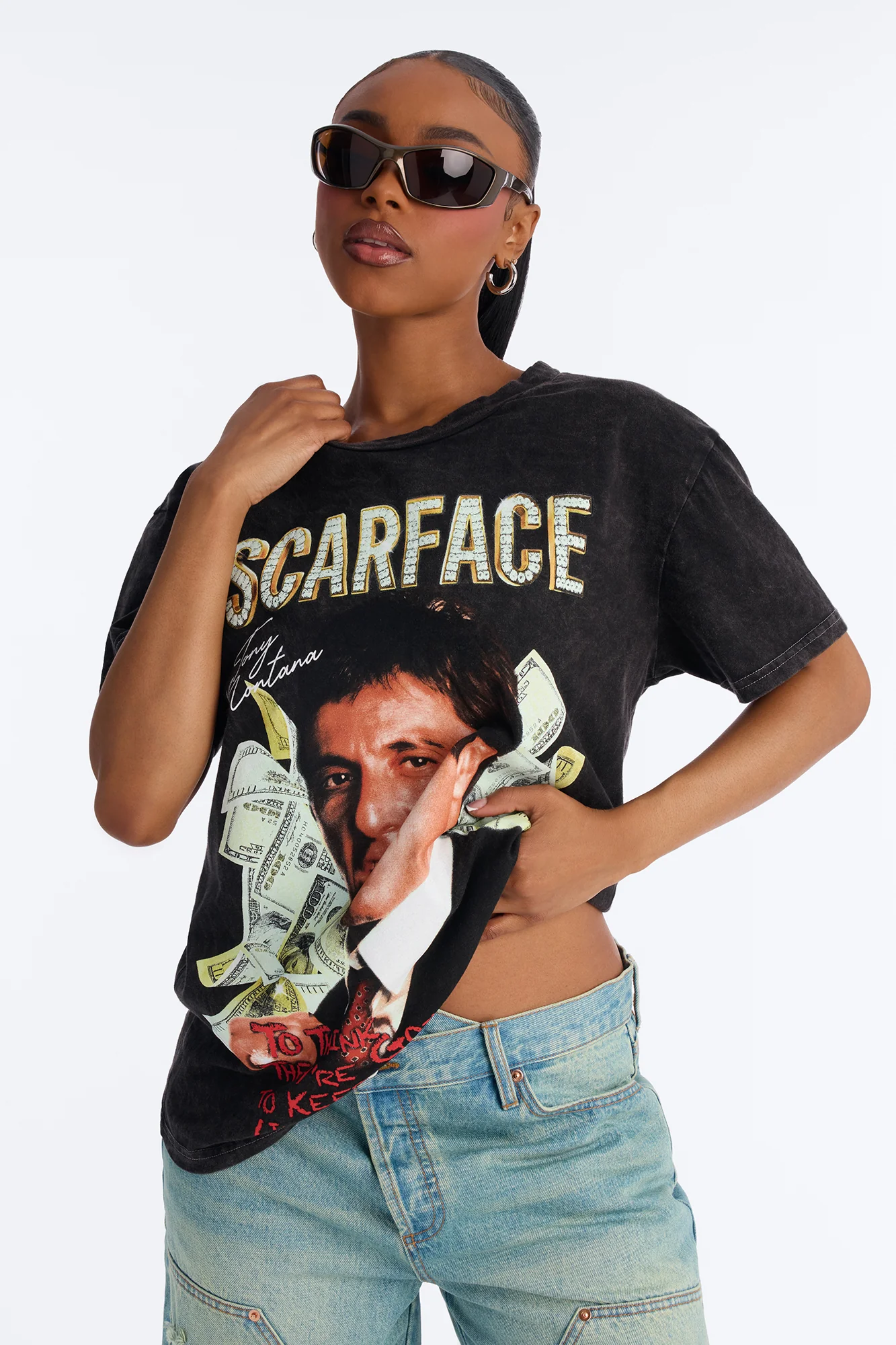 Scarface Guy Like Me Washed Tee - Black Wash - Image 2