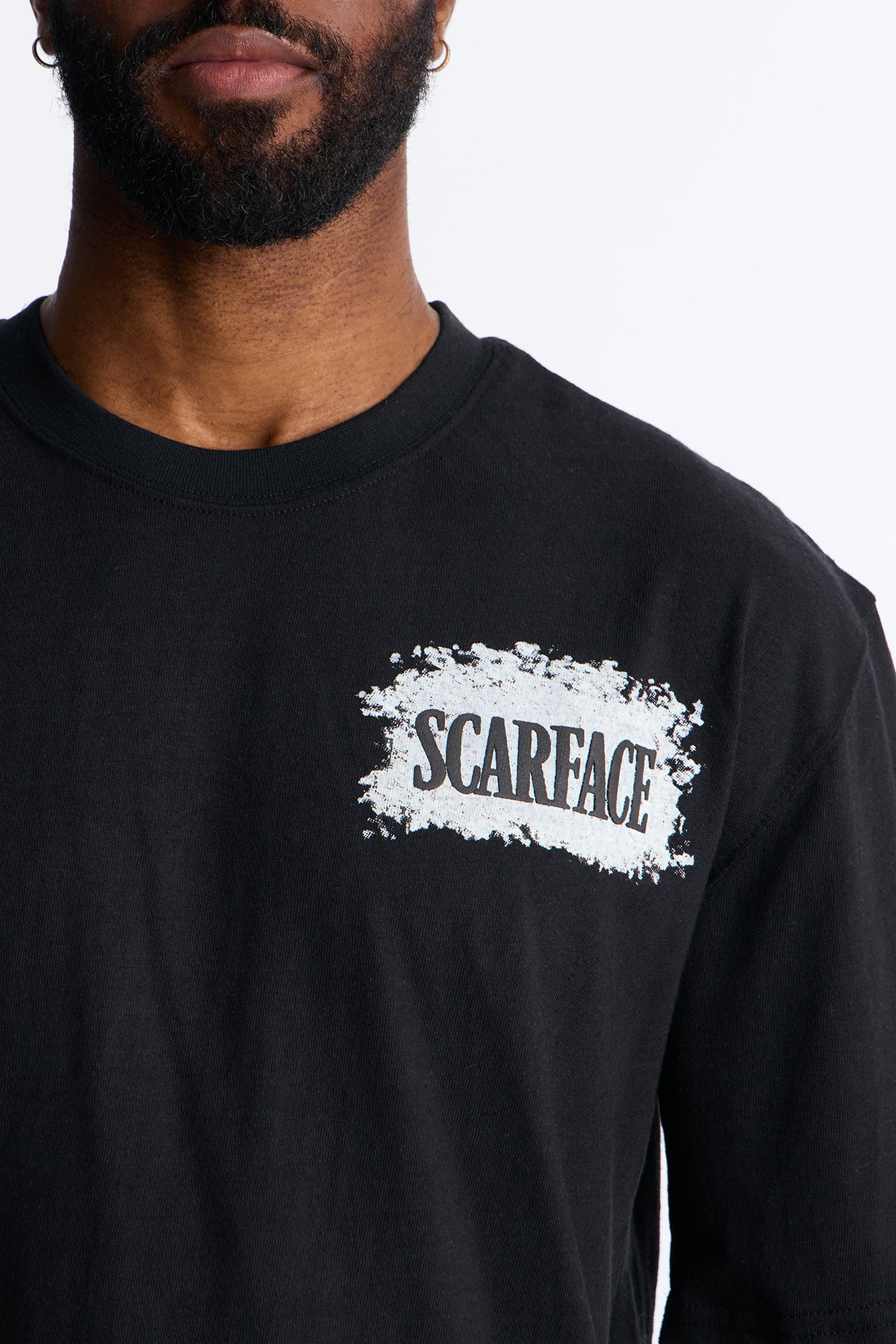Scarface Money Power Respect Motto Short Sleeve Tee - Black - Image 3