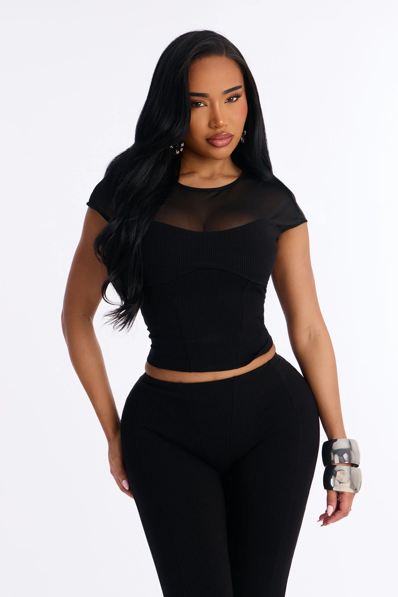 Scarlett Snatched Pant Set - Black - Image 2