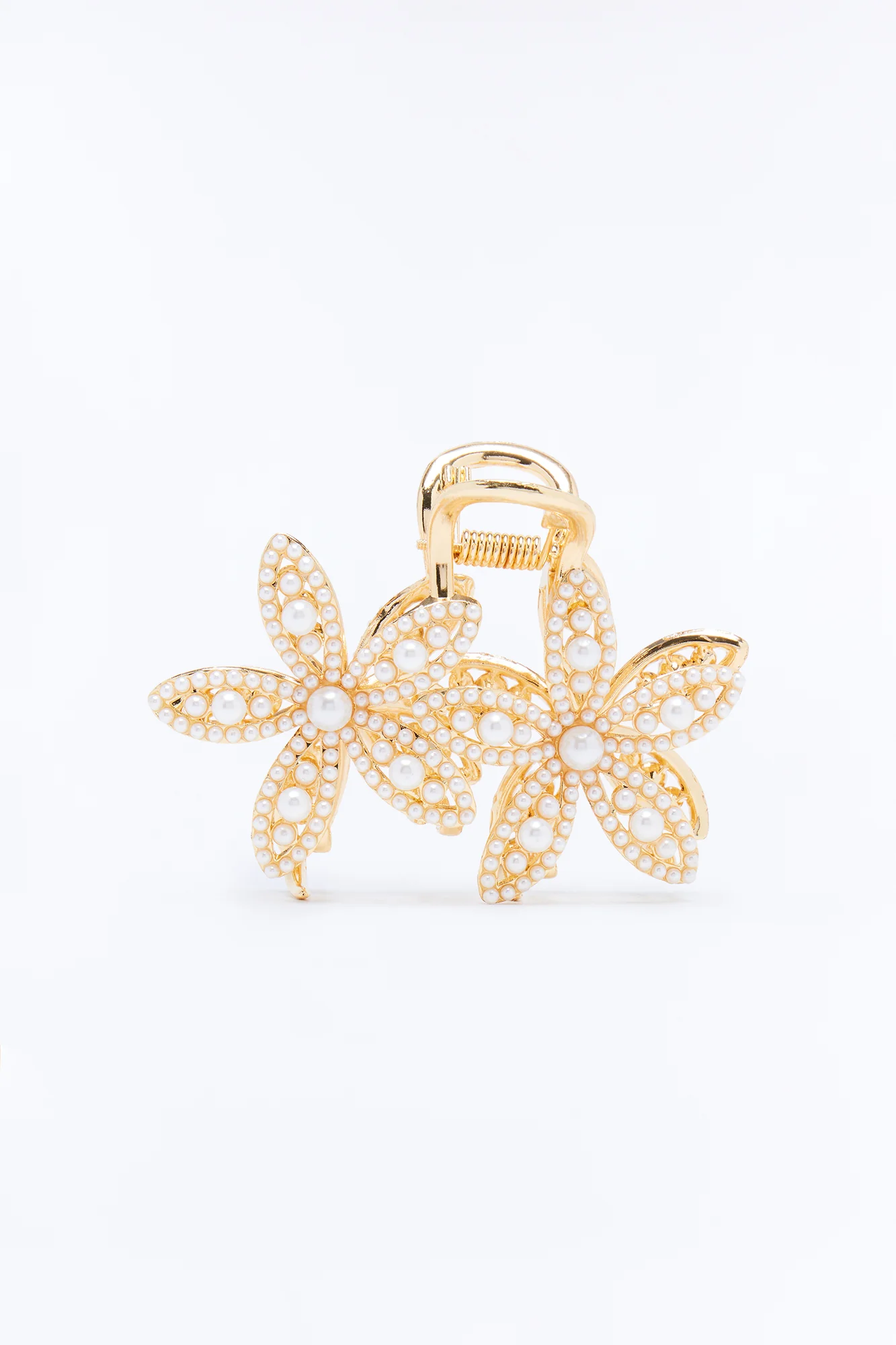 Sea Flowers Hair Claw Clip - Gold - Image 3