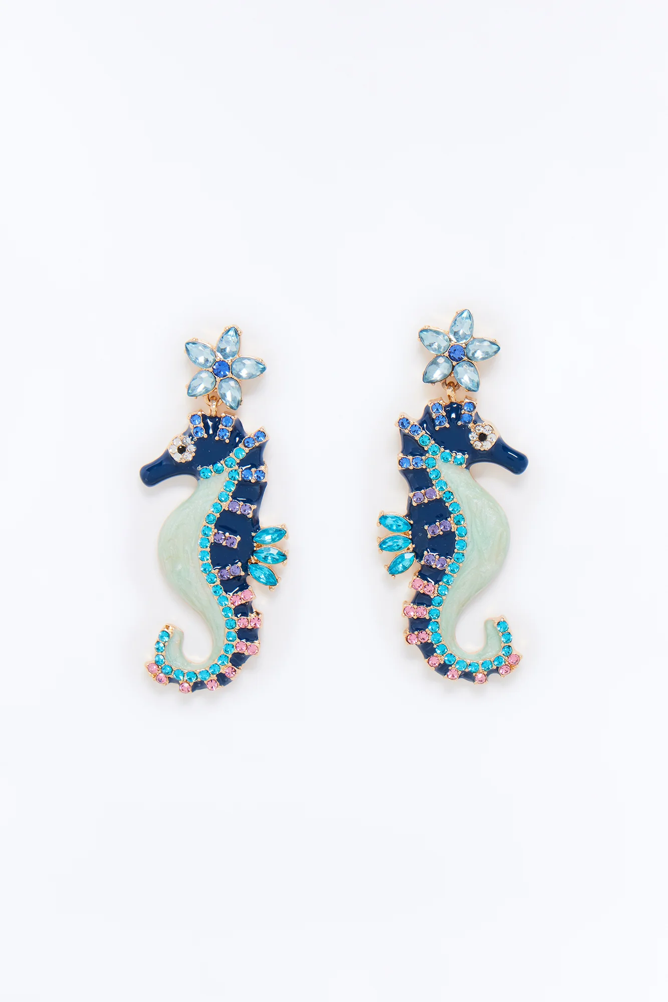 Sea Splash Earrings - Blue - Image 3