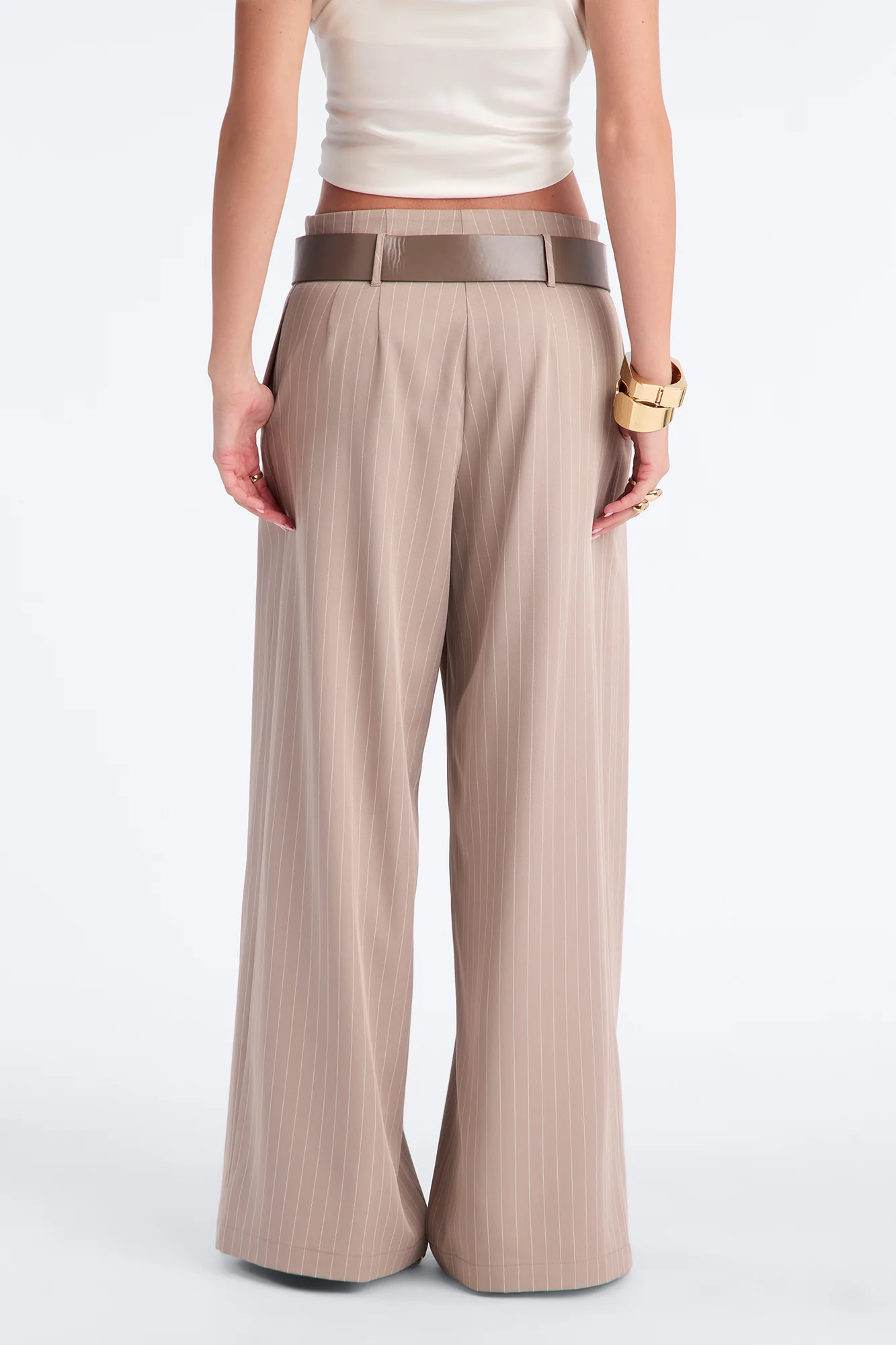 Sealed and Delivered Belted Wide Leg Trouser - Caffe - Image 4