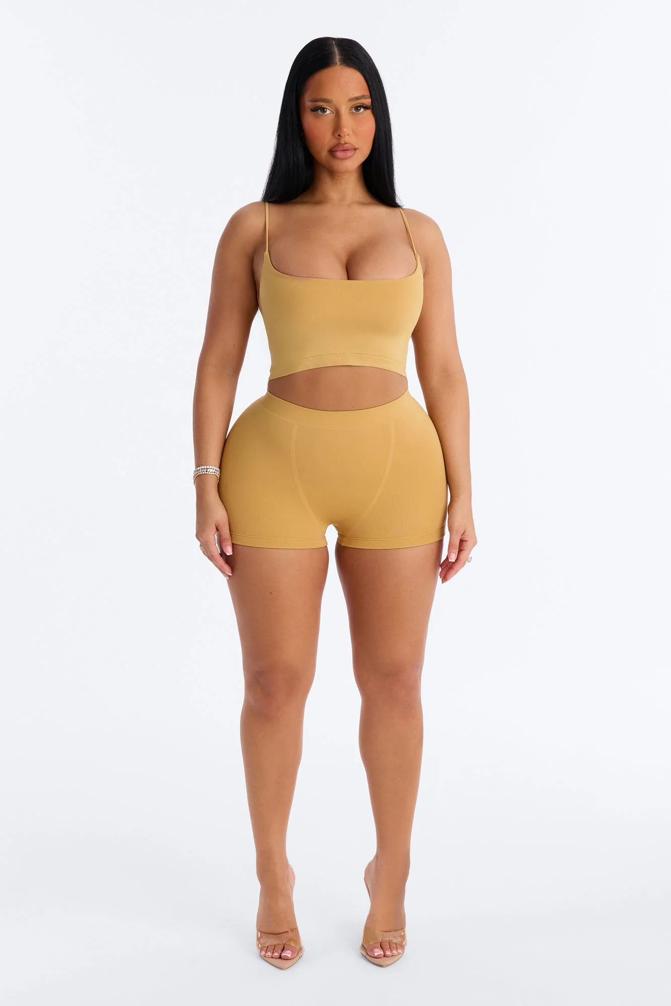 Seamless Smooth Double Lined Micro Hot Short - Honey - Image 2