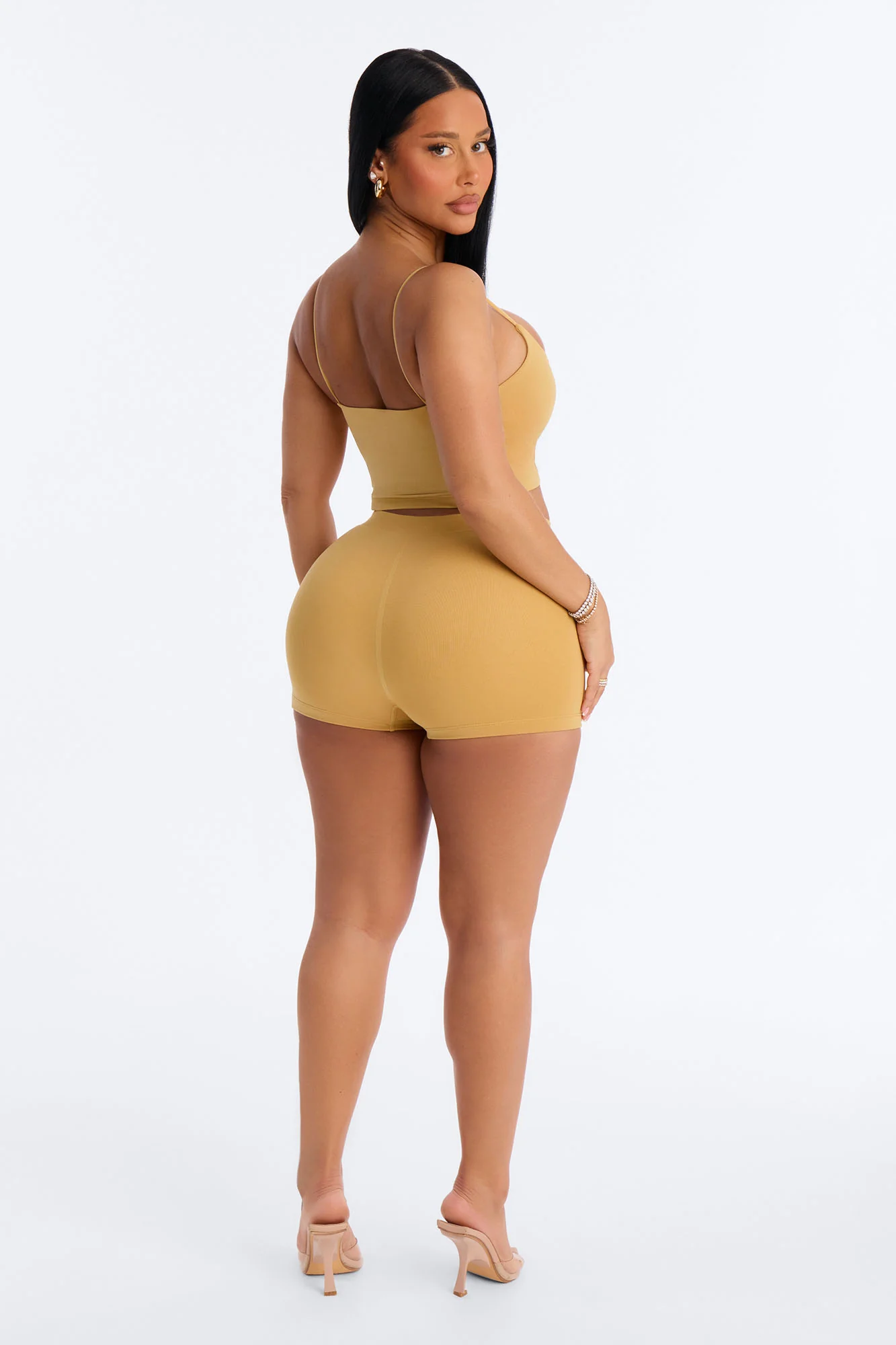 Seamless Smooth Double Lined Micro Hot Short - Honey - Image 4
