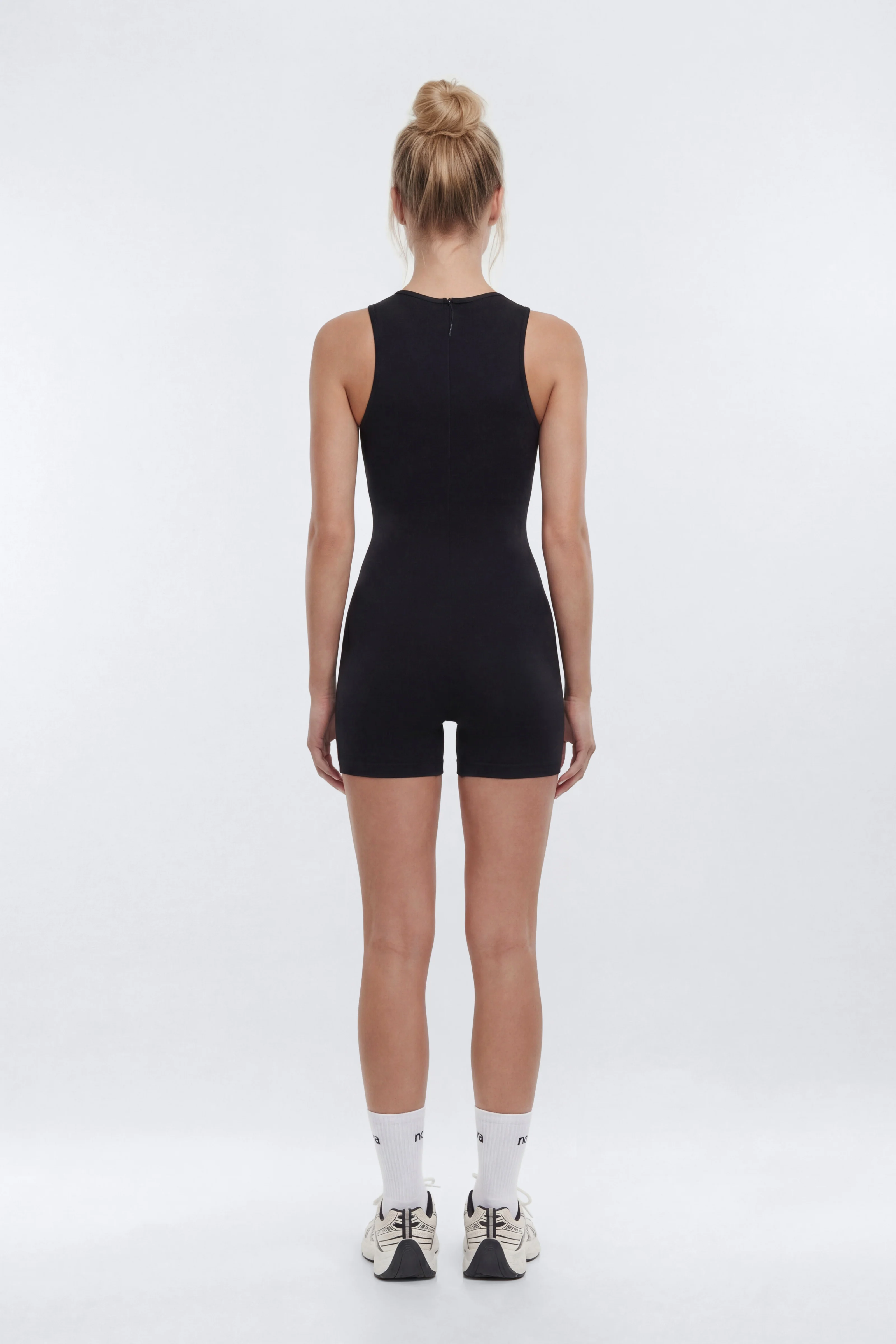 SeamlessLift™ 3″ High Neck Romper - Black - Image 3