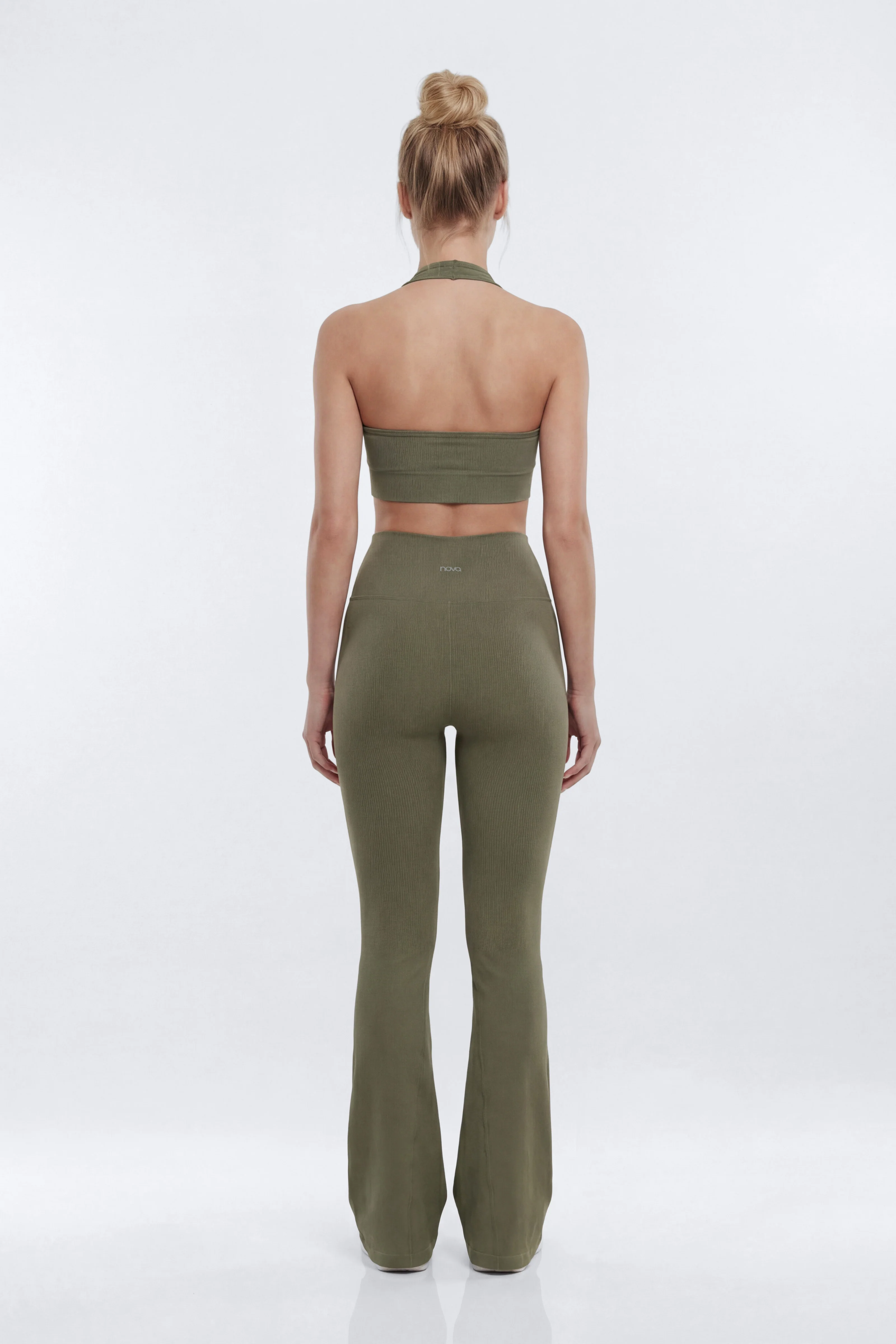 SeamlessLift™ 32″ High Rise Flare Legging - Moss - Image 3