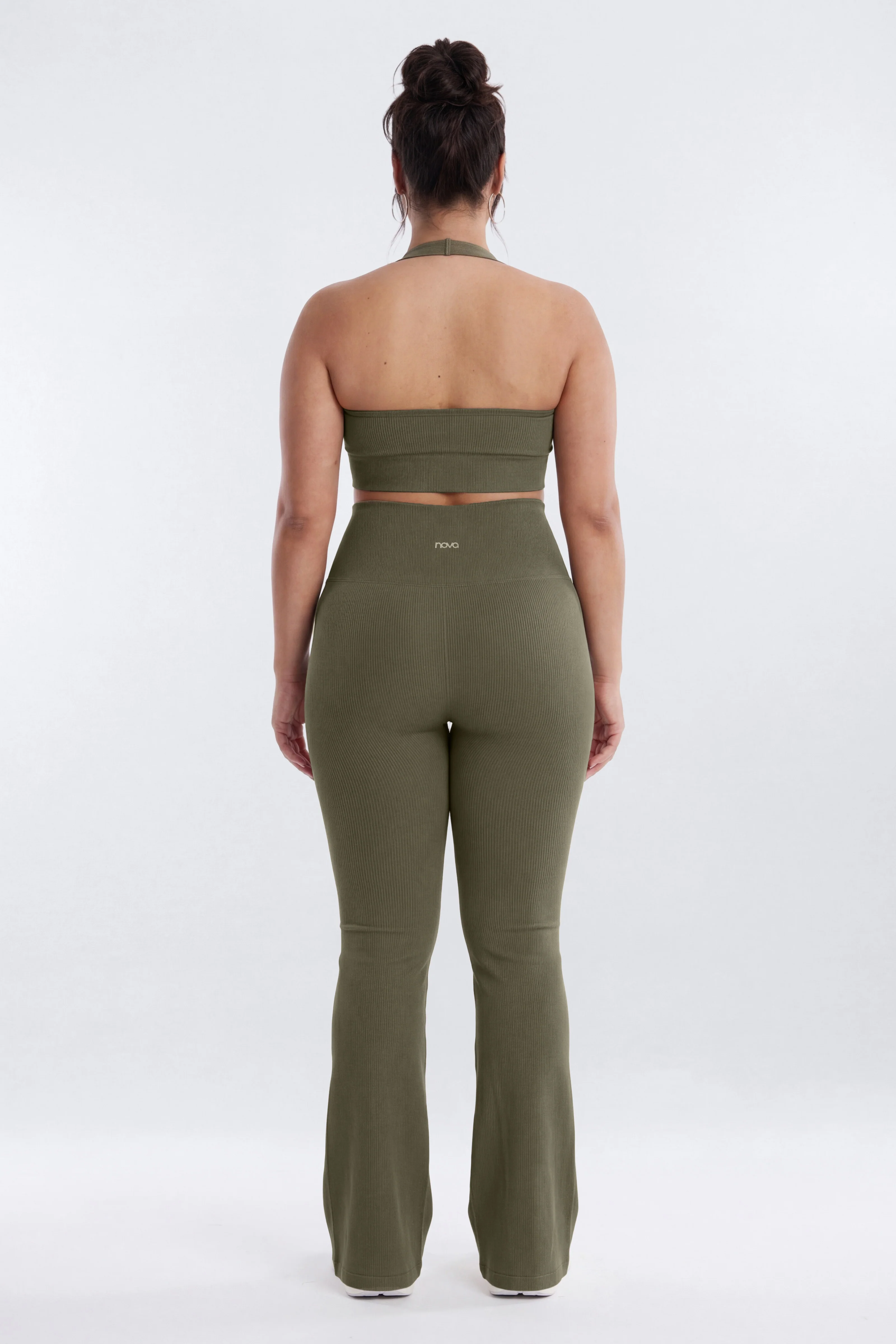 SeamlessLift™ 32″ High Rise Flare Legging - Moss - Image 6
