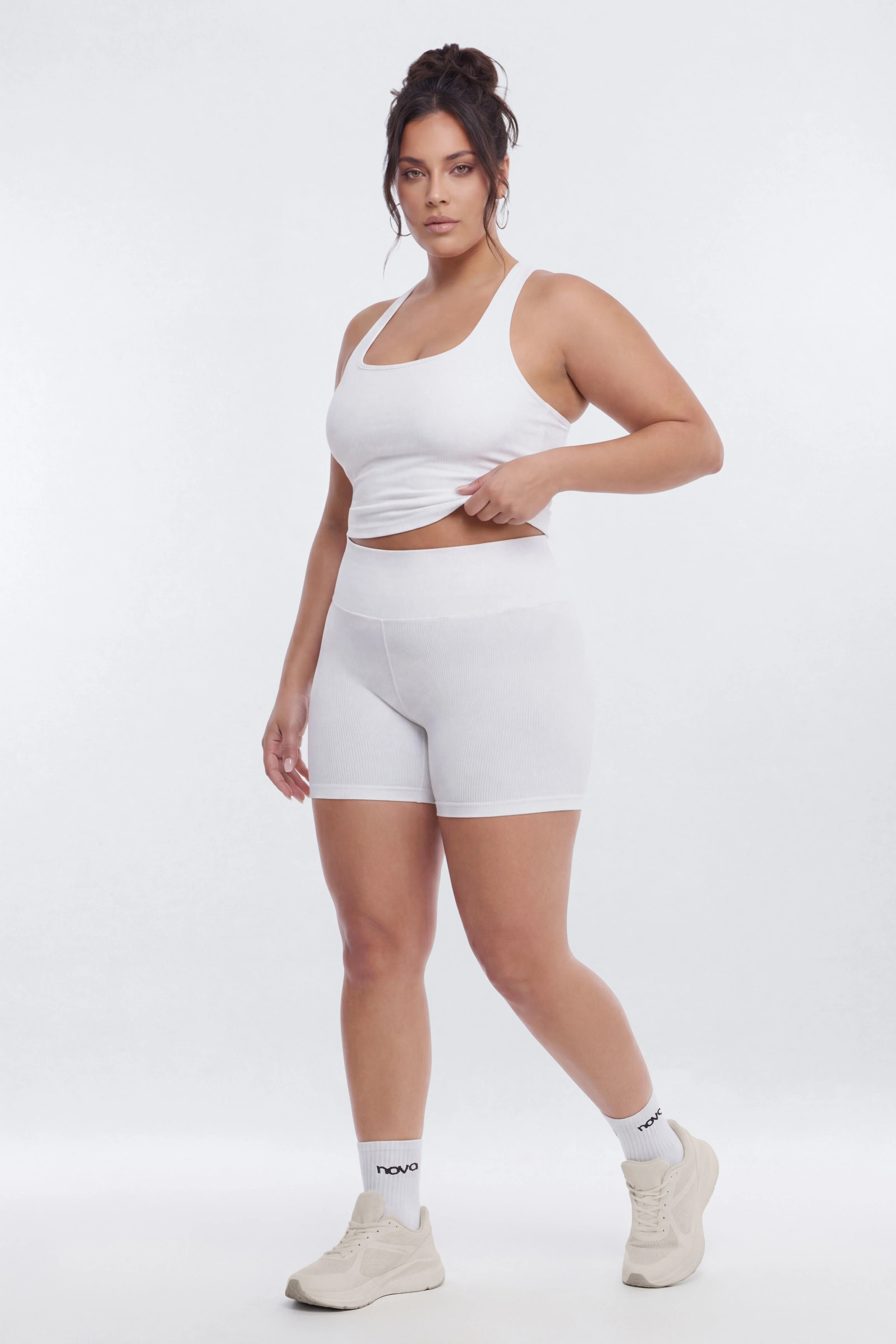 SeamlessLift™ 5″ High Rise Biker Short - Bright White - Image 4