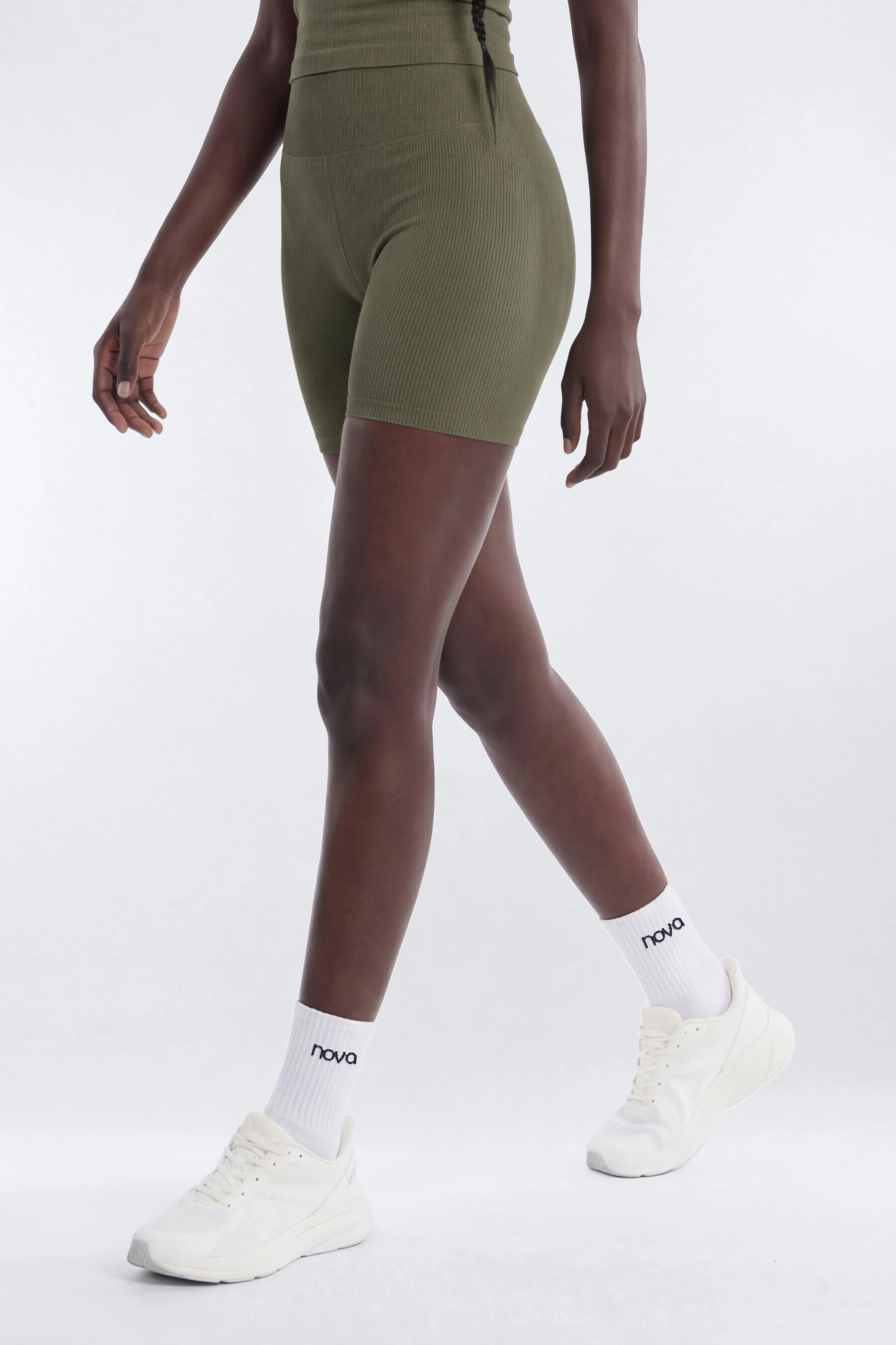 SeamlessLift™ 5″ High Rise Biker Short - Moss