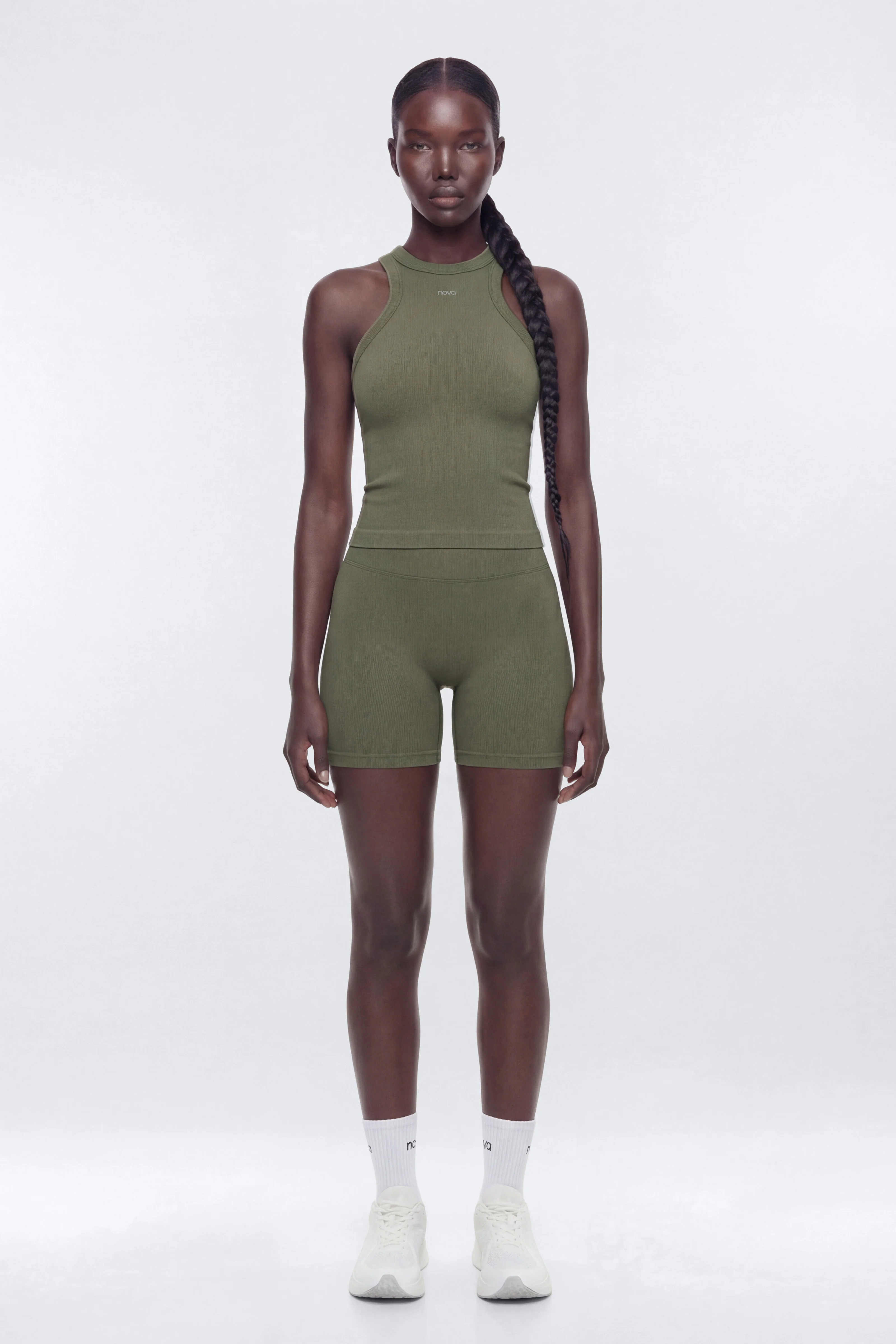 SeamlessLift™ 5″ High Rise Biker Short - Moss - Image 2