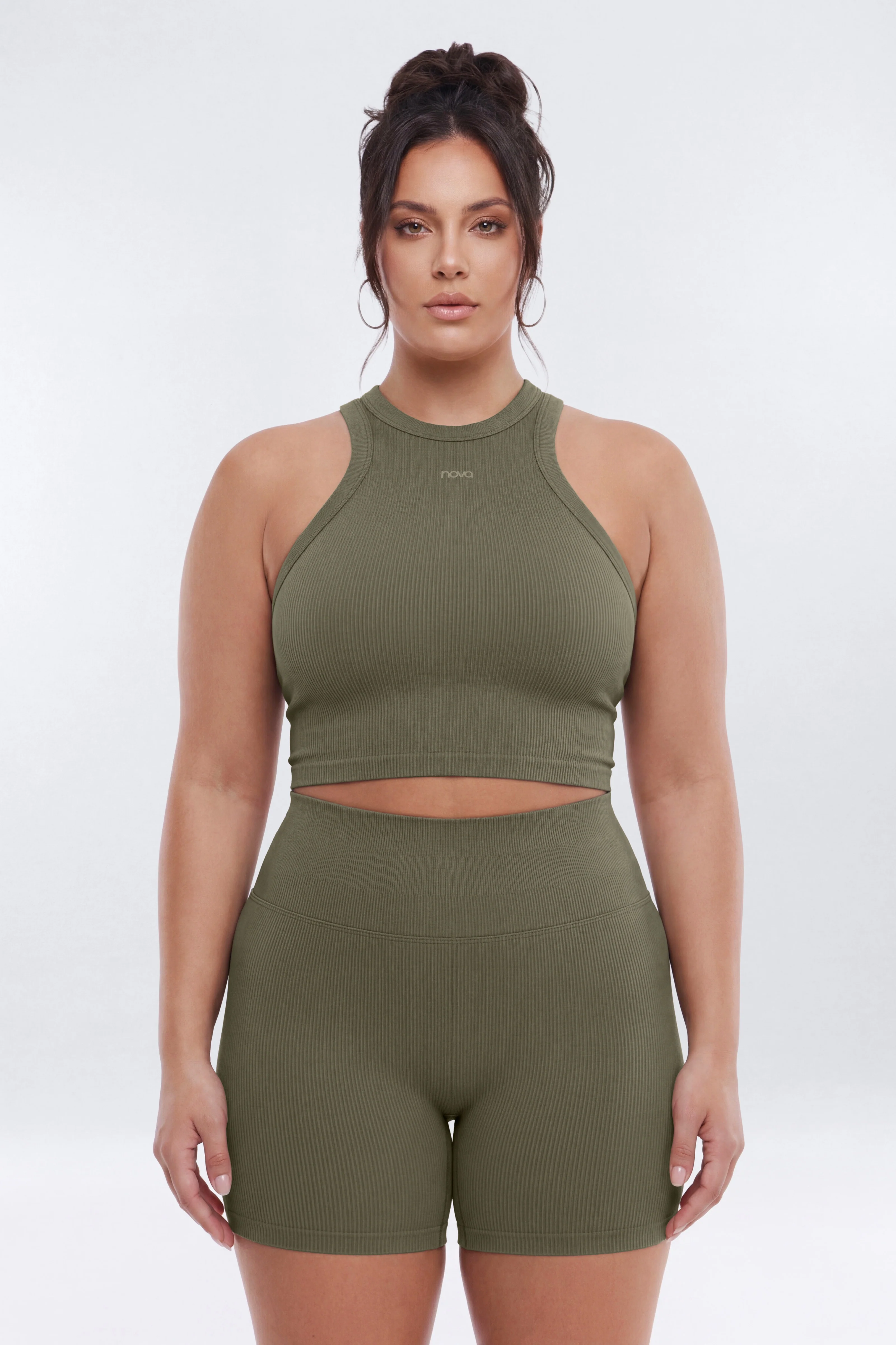 SeamlessLift™ 5″ High Rise Biker Short - Moss - Image 5