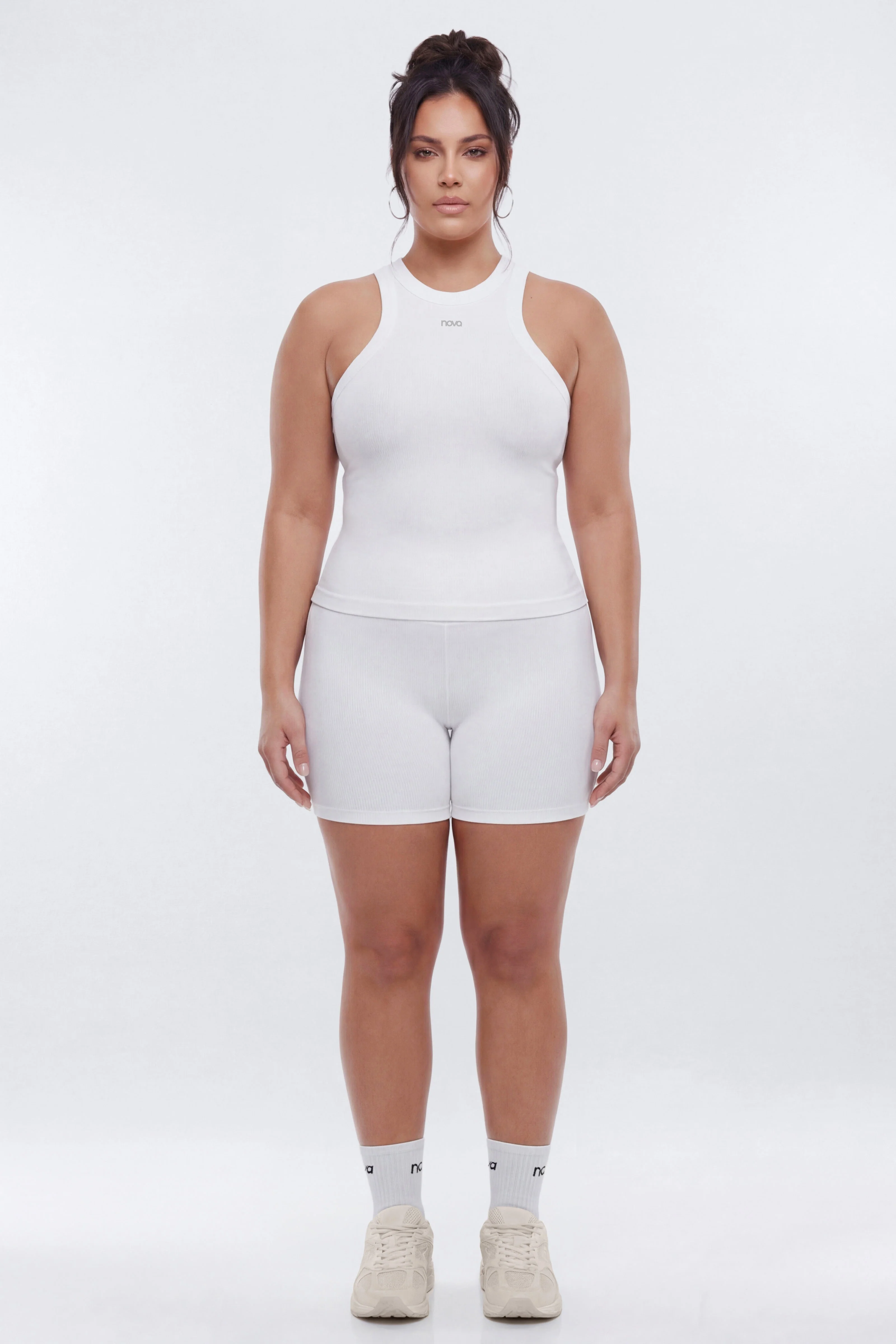 SeamlessLift™ Active Double Racer Tank - Bright White - Image 5