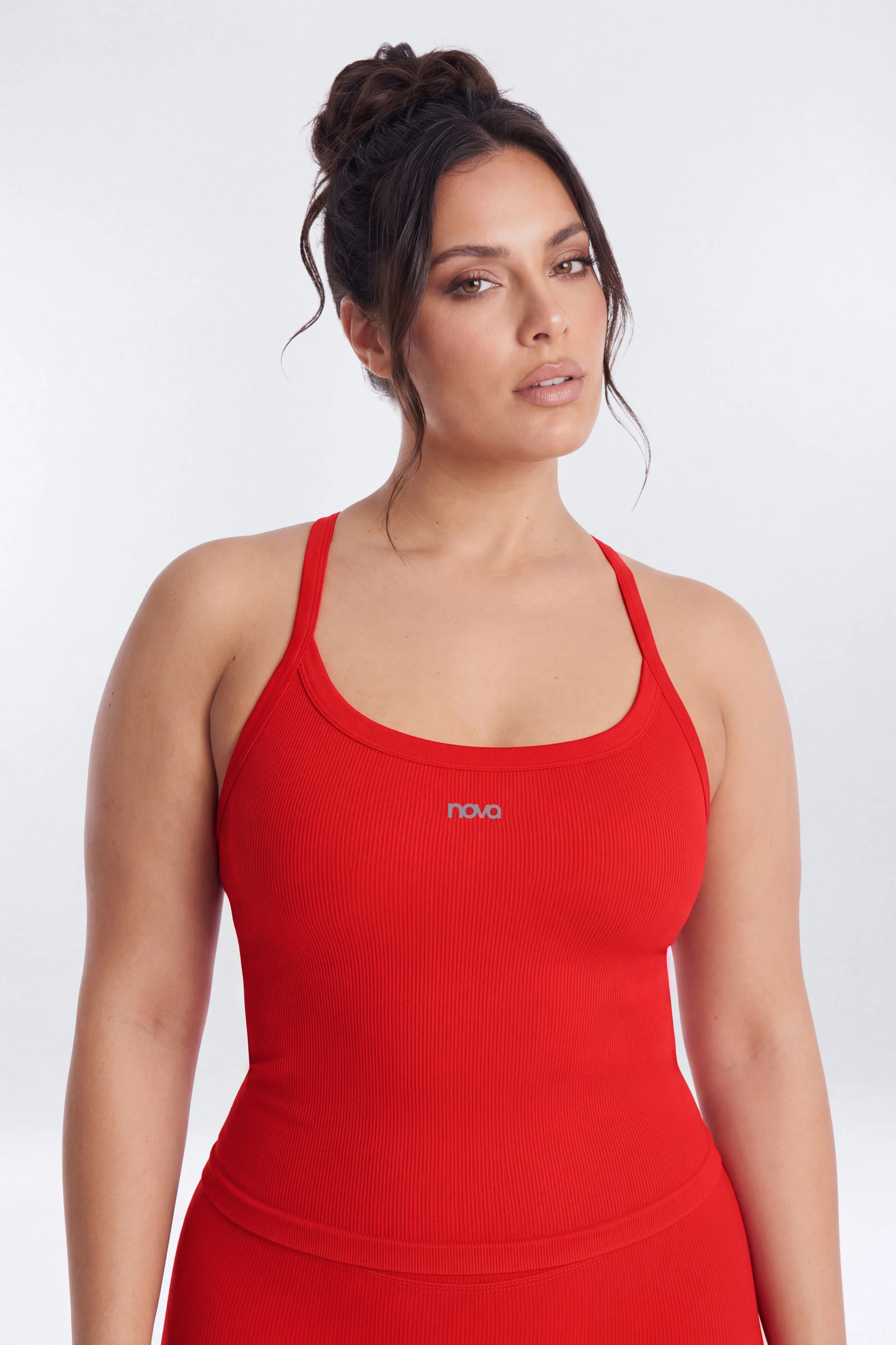 SeamlessLift™ Y Back Sports Top - Red - Image 5
