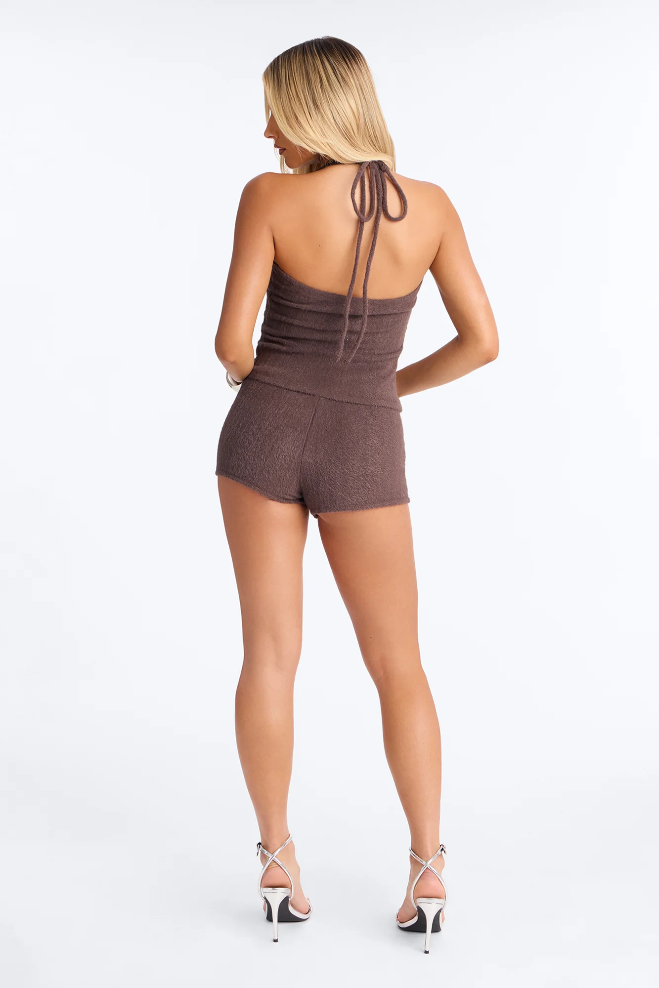 Seashell Fuzzy Low Rise Micro Short - Chocolate - Image 4