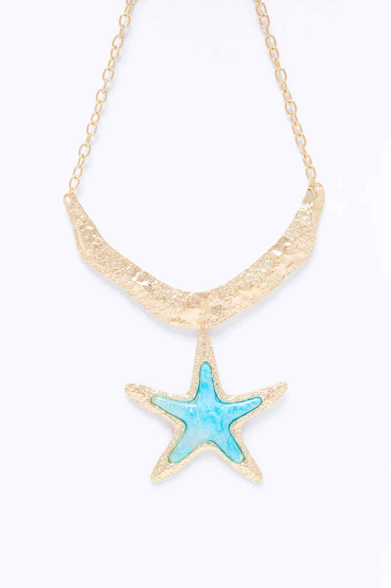 Seashell Star Pendant Necklace - Blue/combo - Image 3