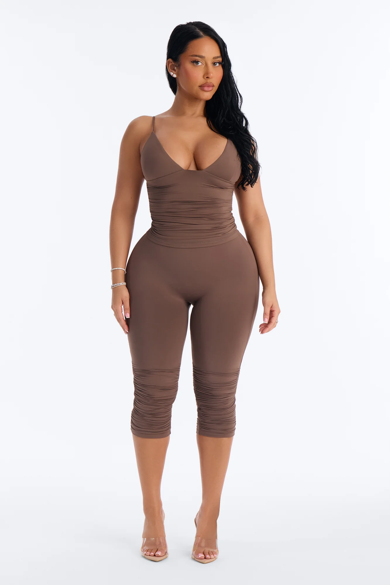 Second Skin Deep U Neck Cami - Brown - Image 2