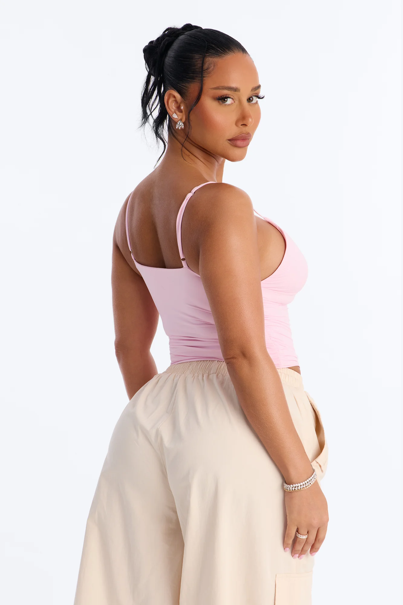 Second Skin Deep U Neck Cami - Light Pink - Image 4