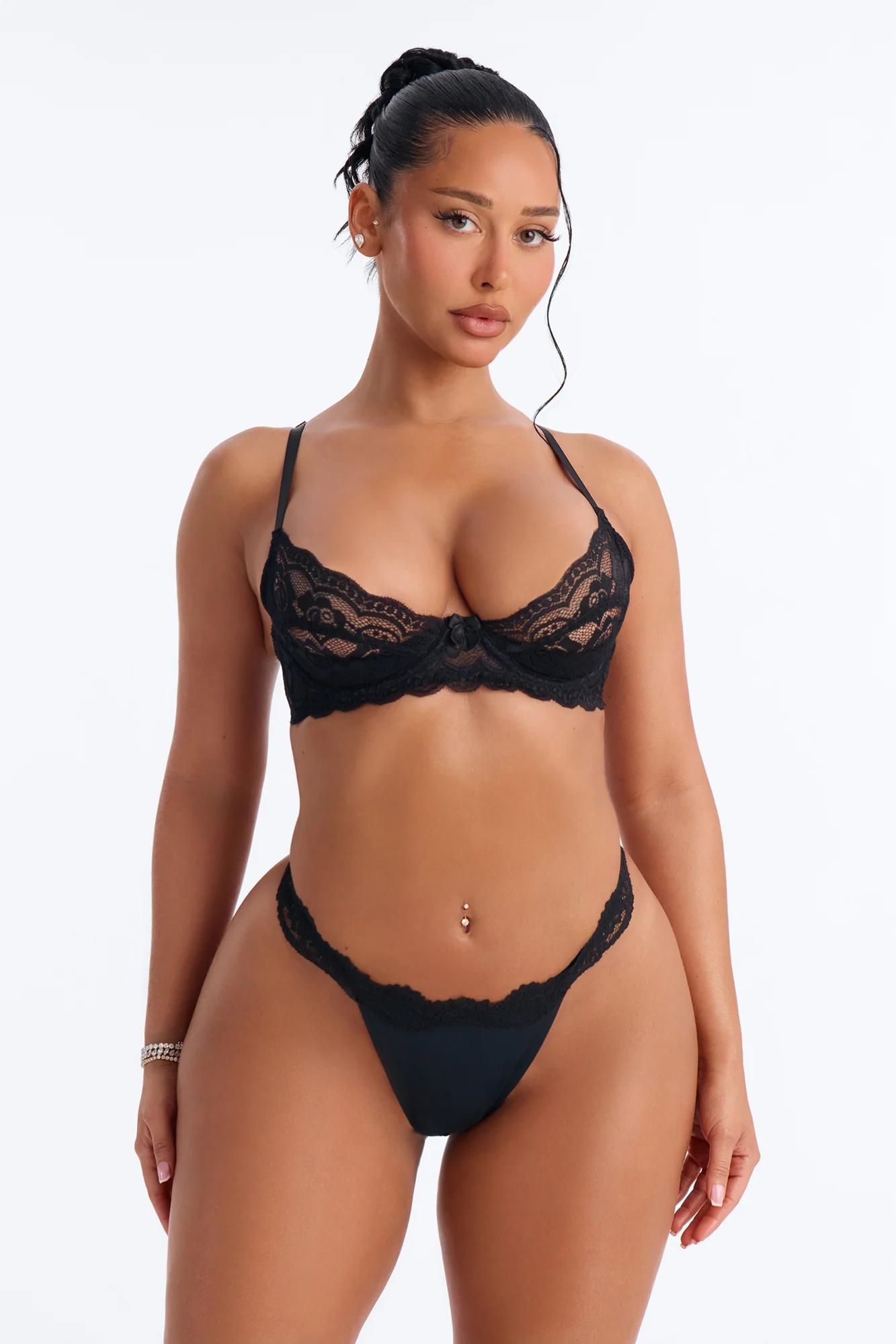 Second Skin Lightweight Microfiber G-String Panty - Black