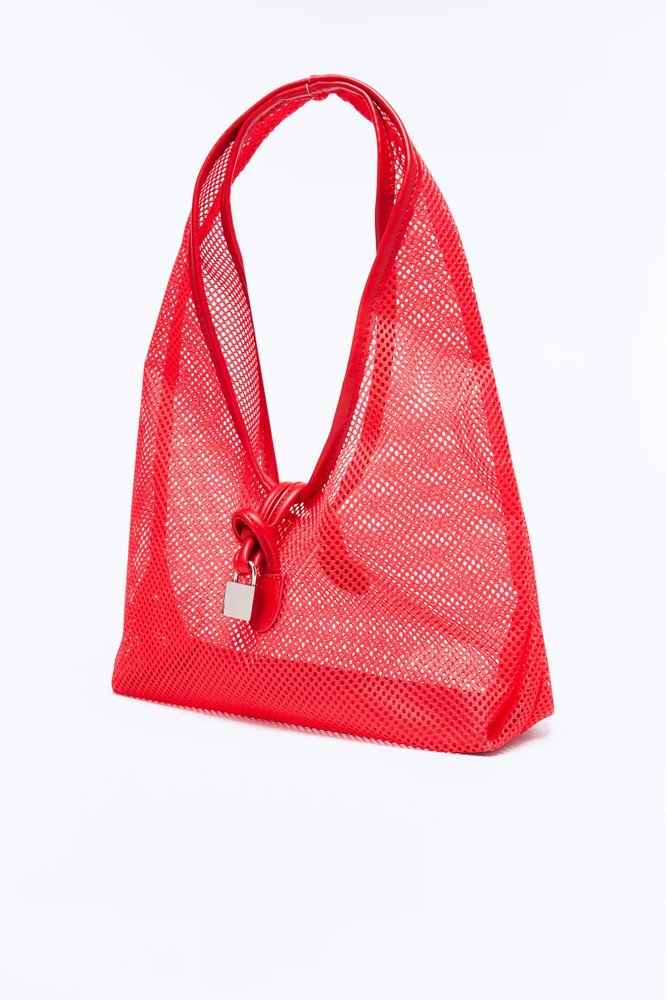 See Right Through You Mesh Shoulder Bag - Red - Image 4
