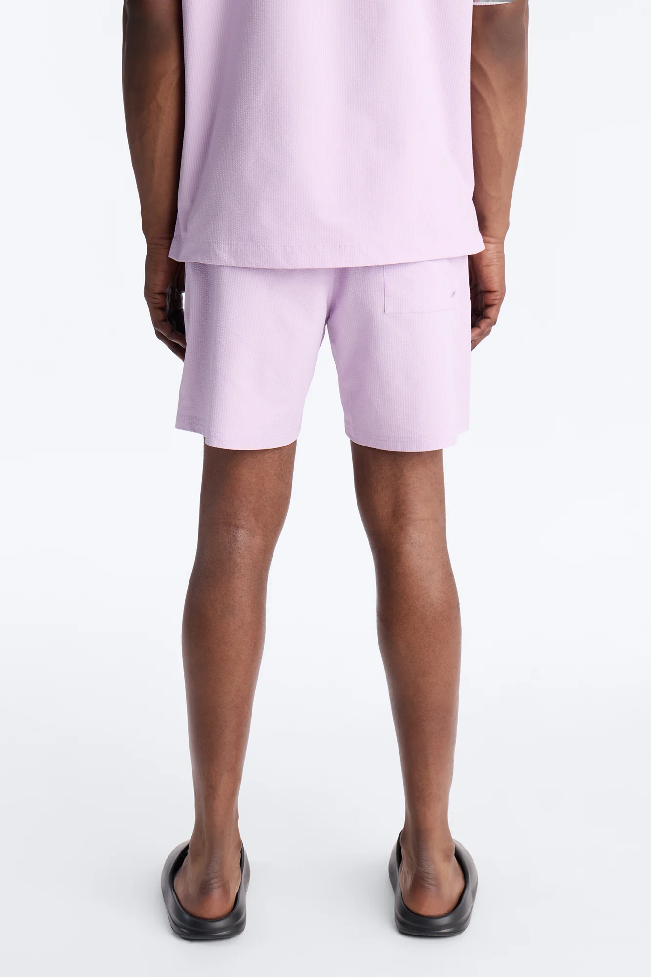 Seersucker Swim Trunk 6″ - Lavender - Image 5